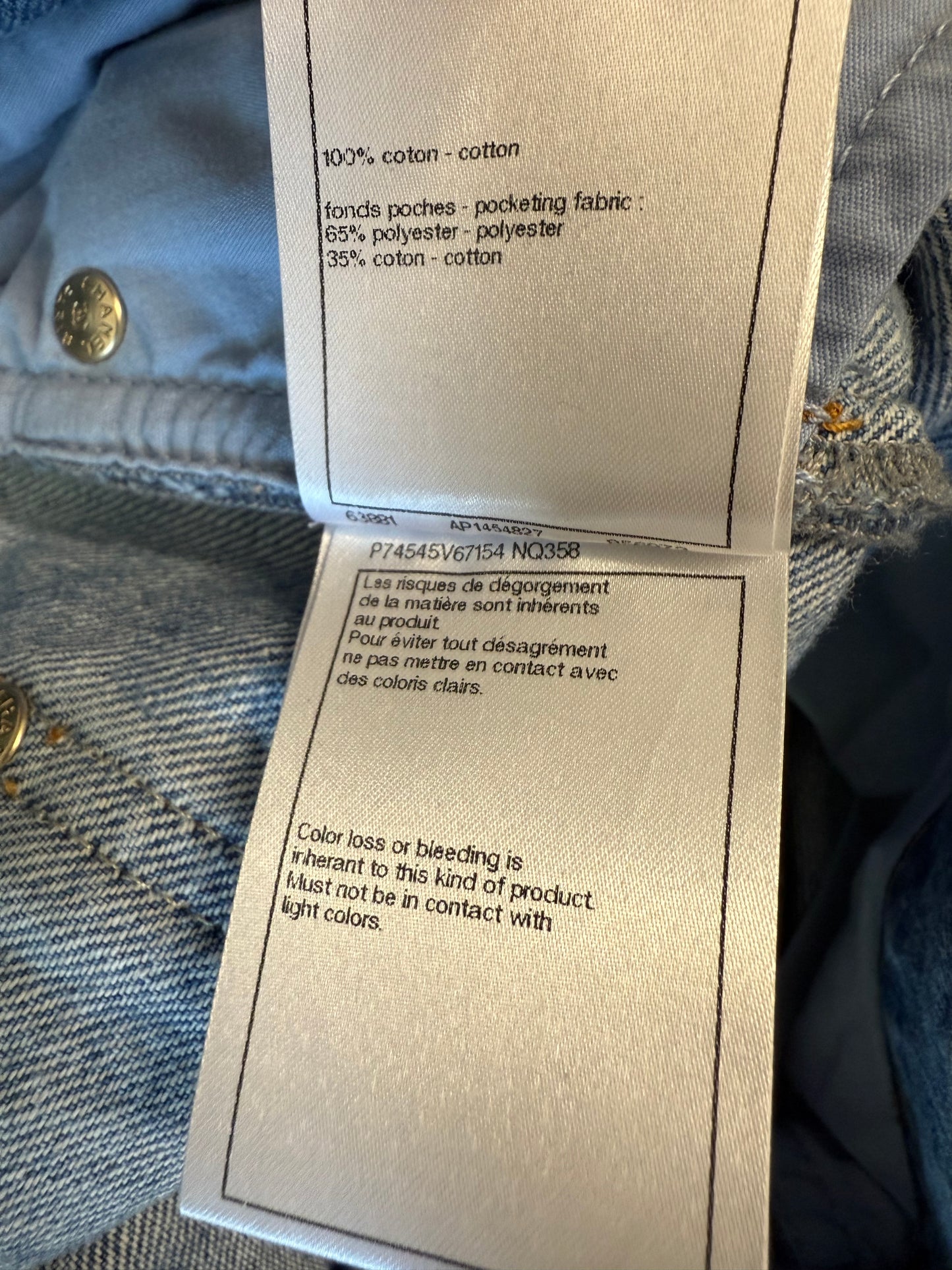 Chanel CC Printed logo denim jeans (pre-owned)