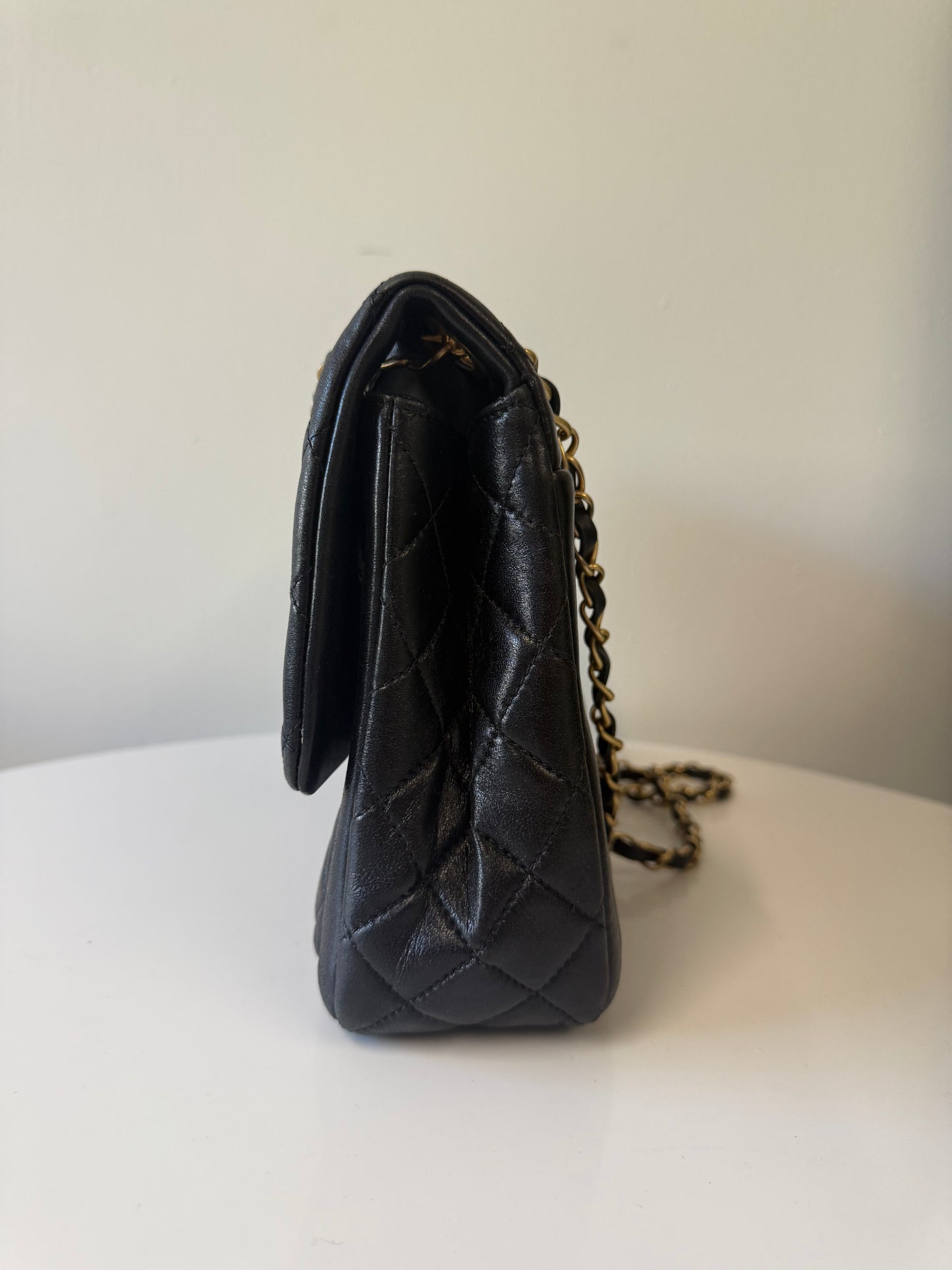 Chanel Black Quilted Lambskin Jumbo Classic Single Flap Bag