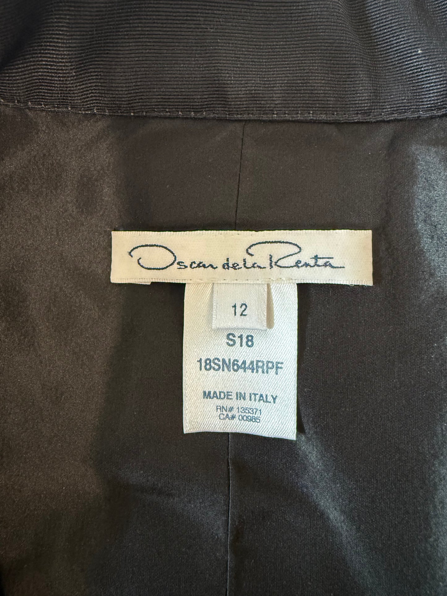 Oscar De La Renta puff paint splat knee length dress (pre-owned)
