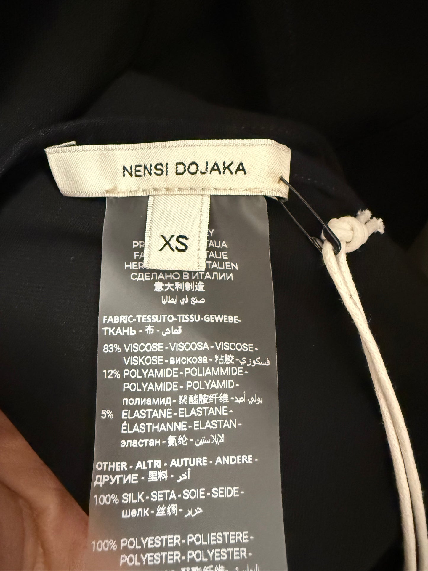 Nensi Dojaka black mini dress with bra detail (pre-owned)