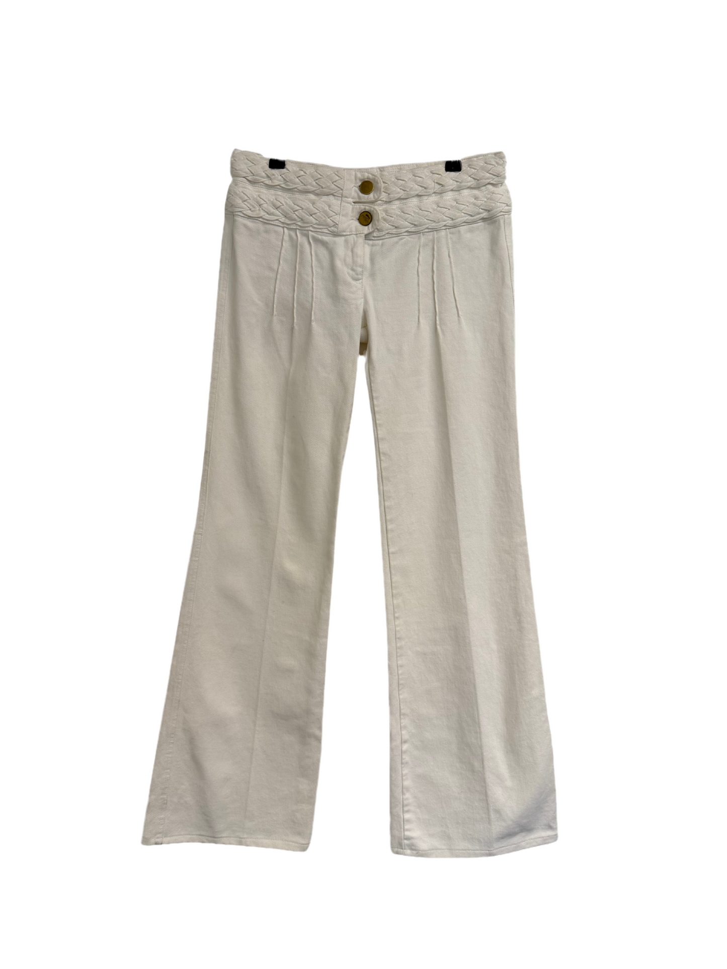 Chloe White braided jeans (pre-owned)