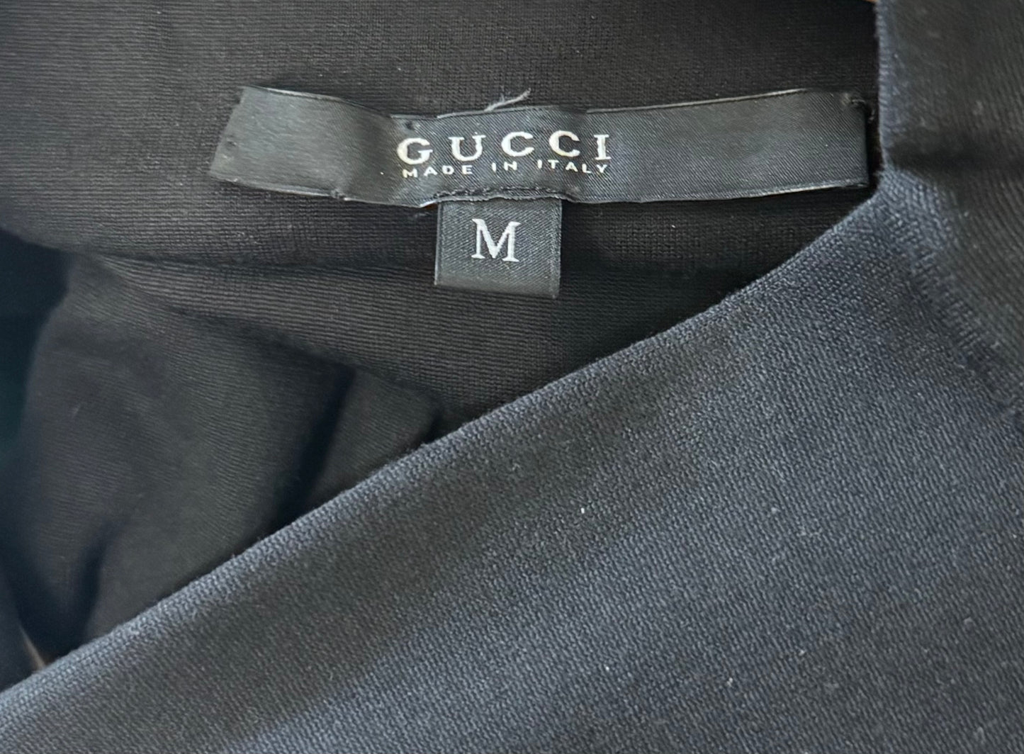 Gucci Black Bodycon dress with tortoise shell buckle (pre-owned)