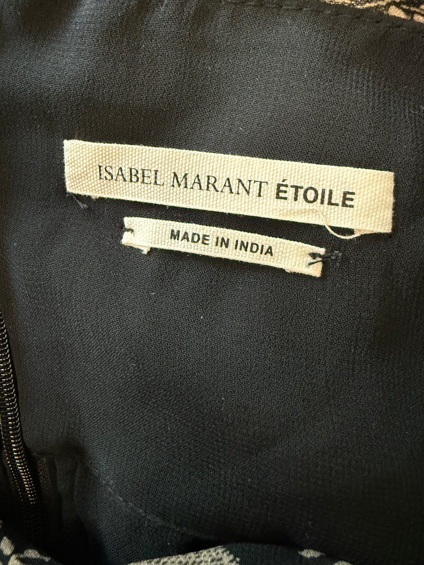 Isabel Marant Etoile leaf print black mini skirt (pre-owned)