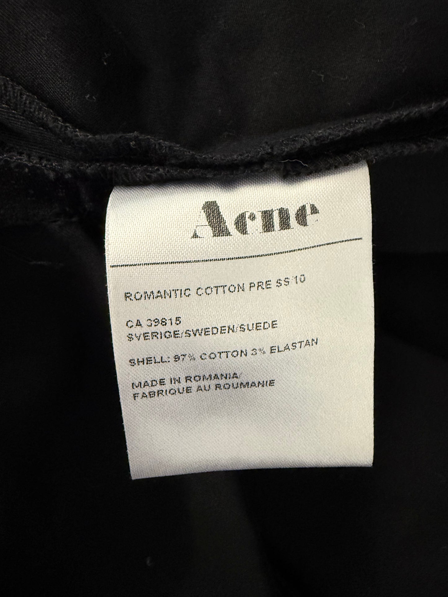 Acne Black mini skirt (pre-owned)