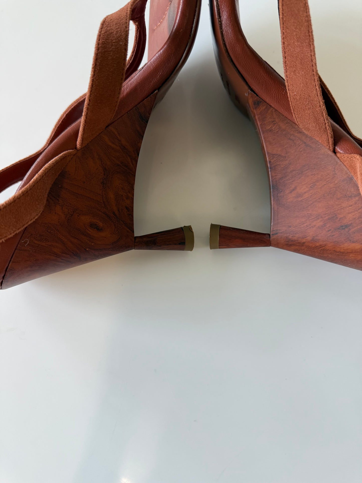 Gia / RHW natural wood and leather sandals (pre-owned)