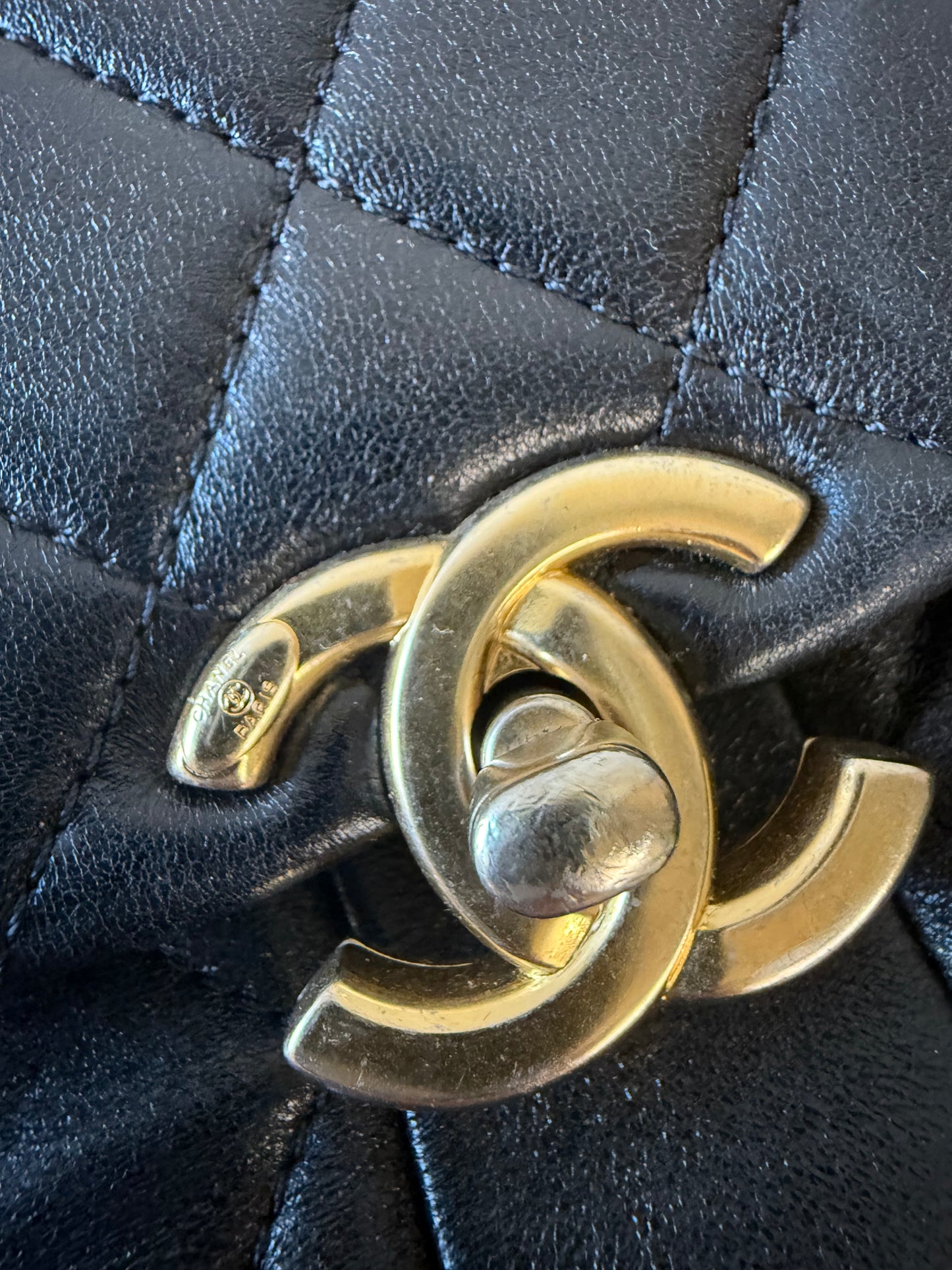 Chanel Black Quilted Lambskin Jumbo Classic Single Flap Bag