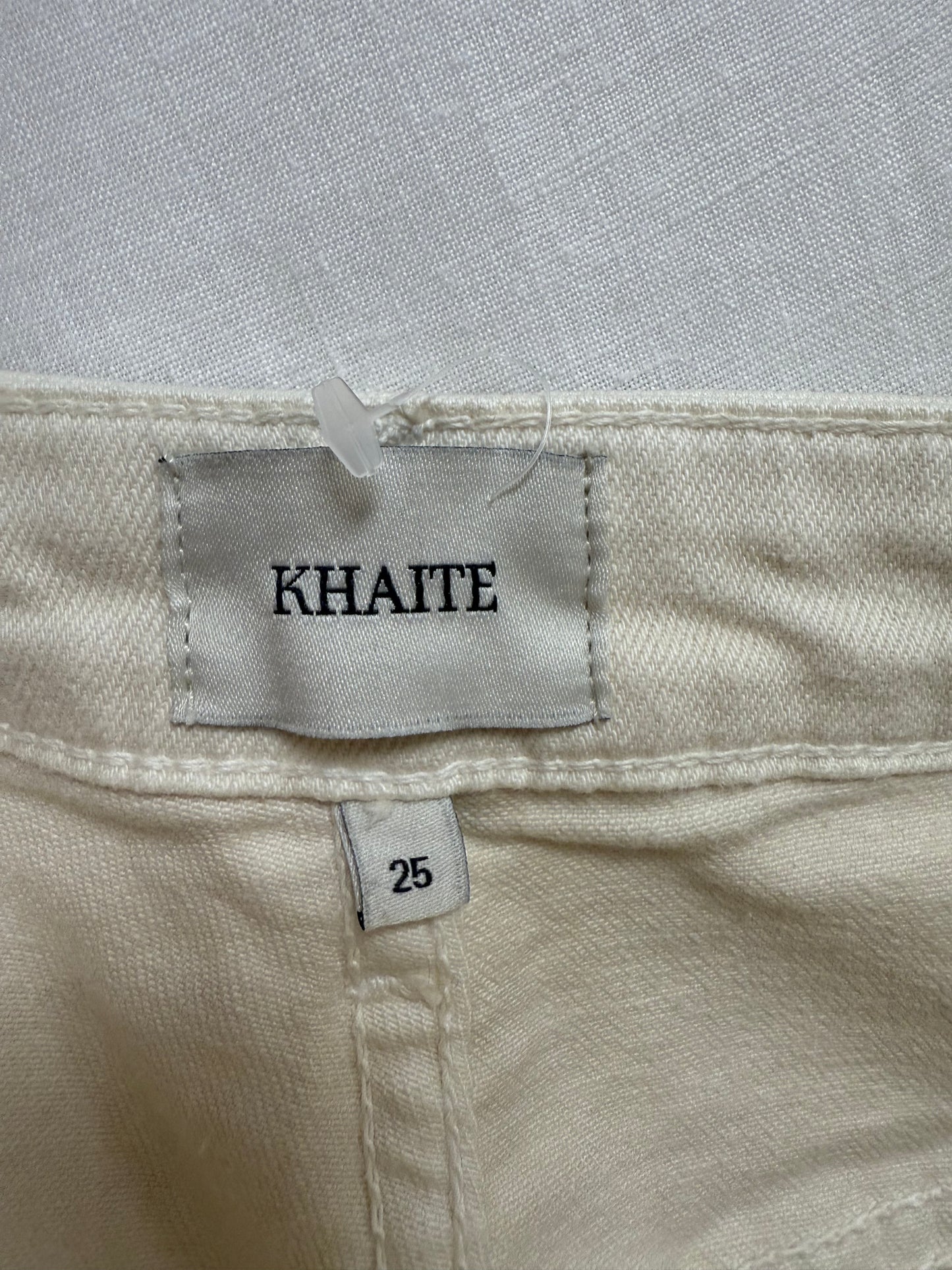 Khaite cream straight leg jeans (pre-owned)