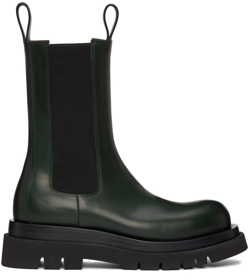 Bottega Veneta green lug boots (pre-owned)