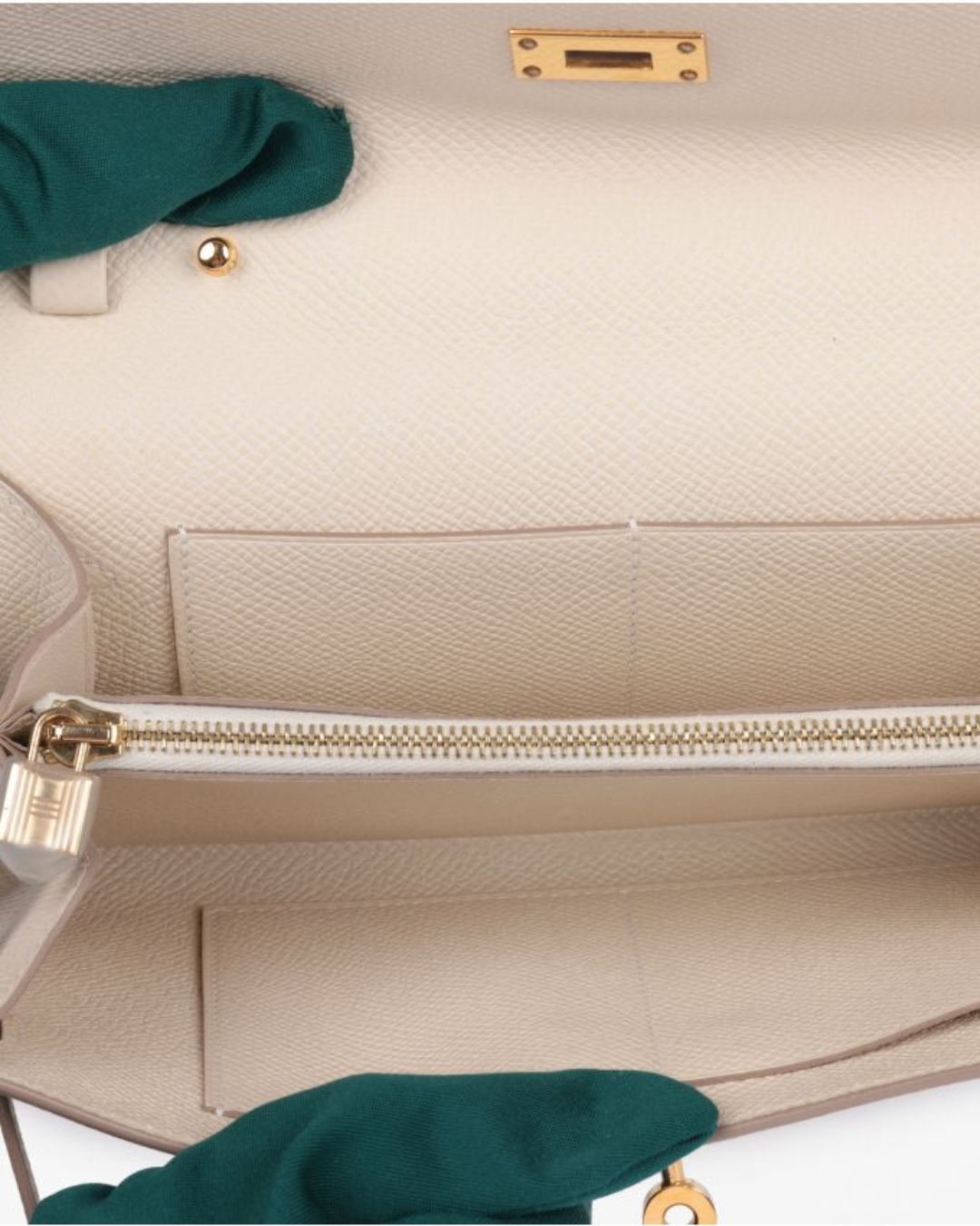 Hermes Nata Epsom Leather Kelly To Go Long Wallet