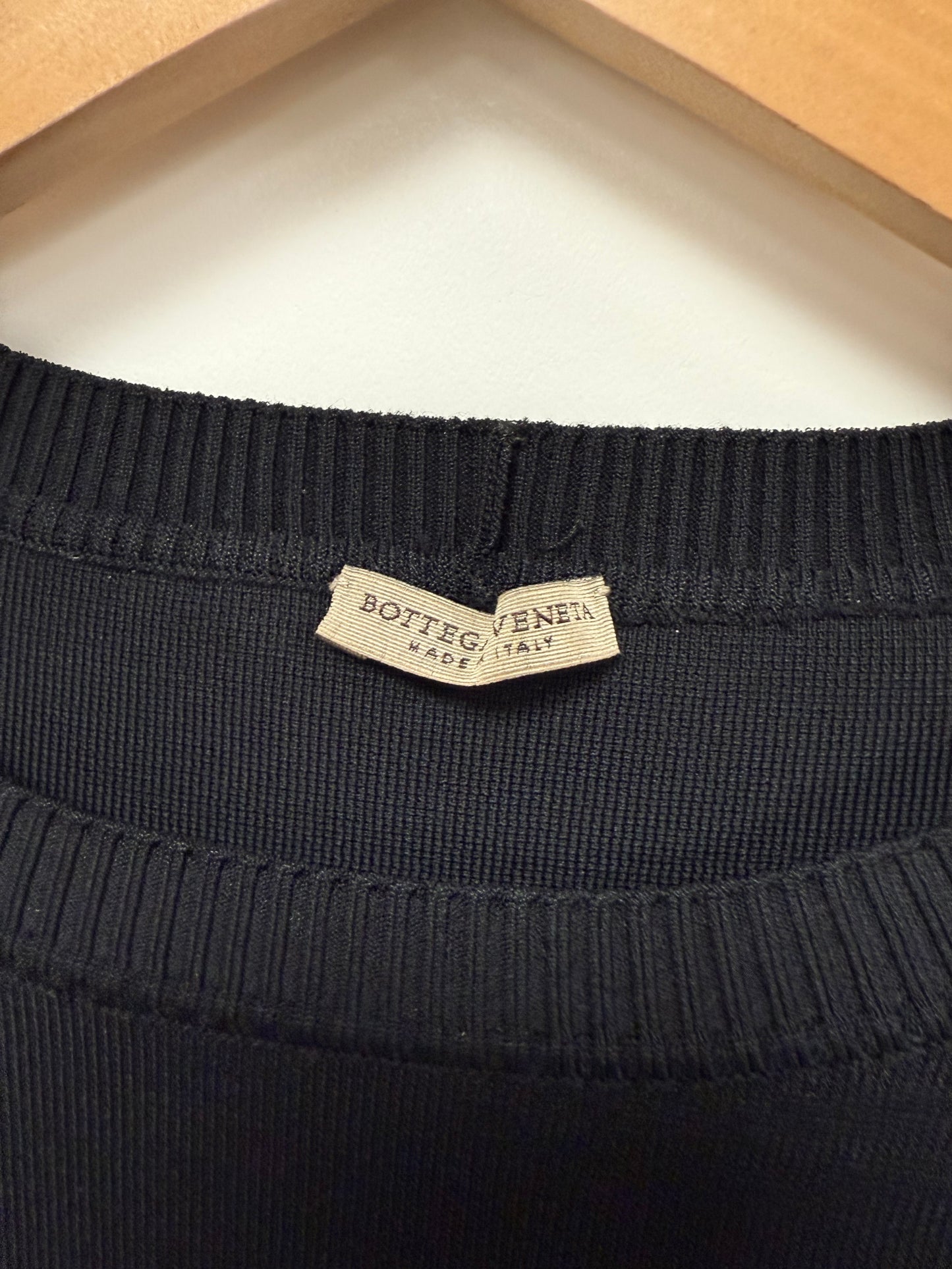 Bottega Veneta knit black midi dress (pre-owned)