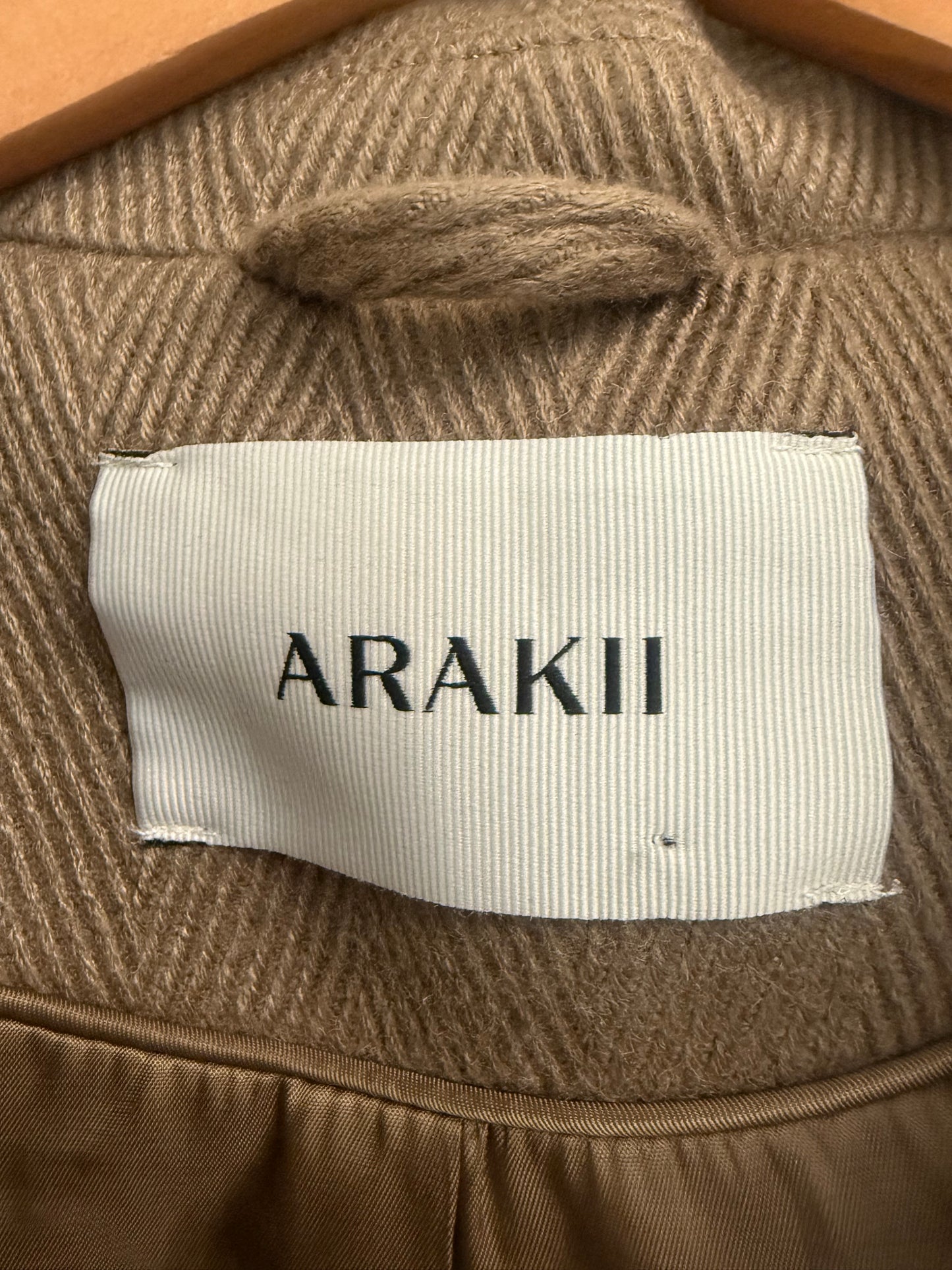 Arakii brown belted jacket (pre-owned)