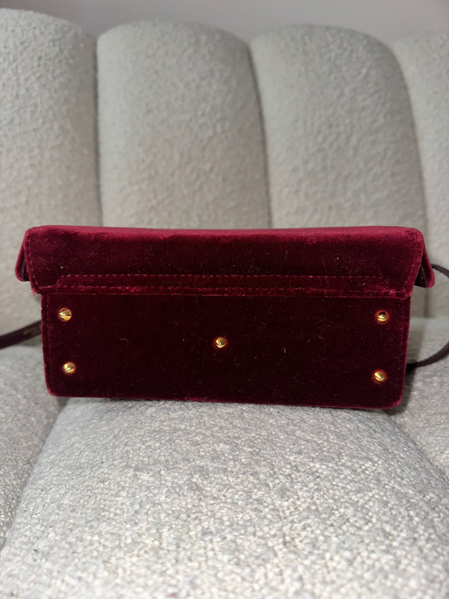 Mark Cross Grace Mini Velvet Box Bag (pre-owned)