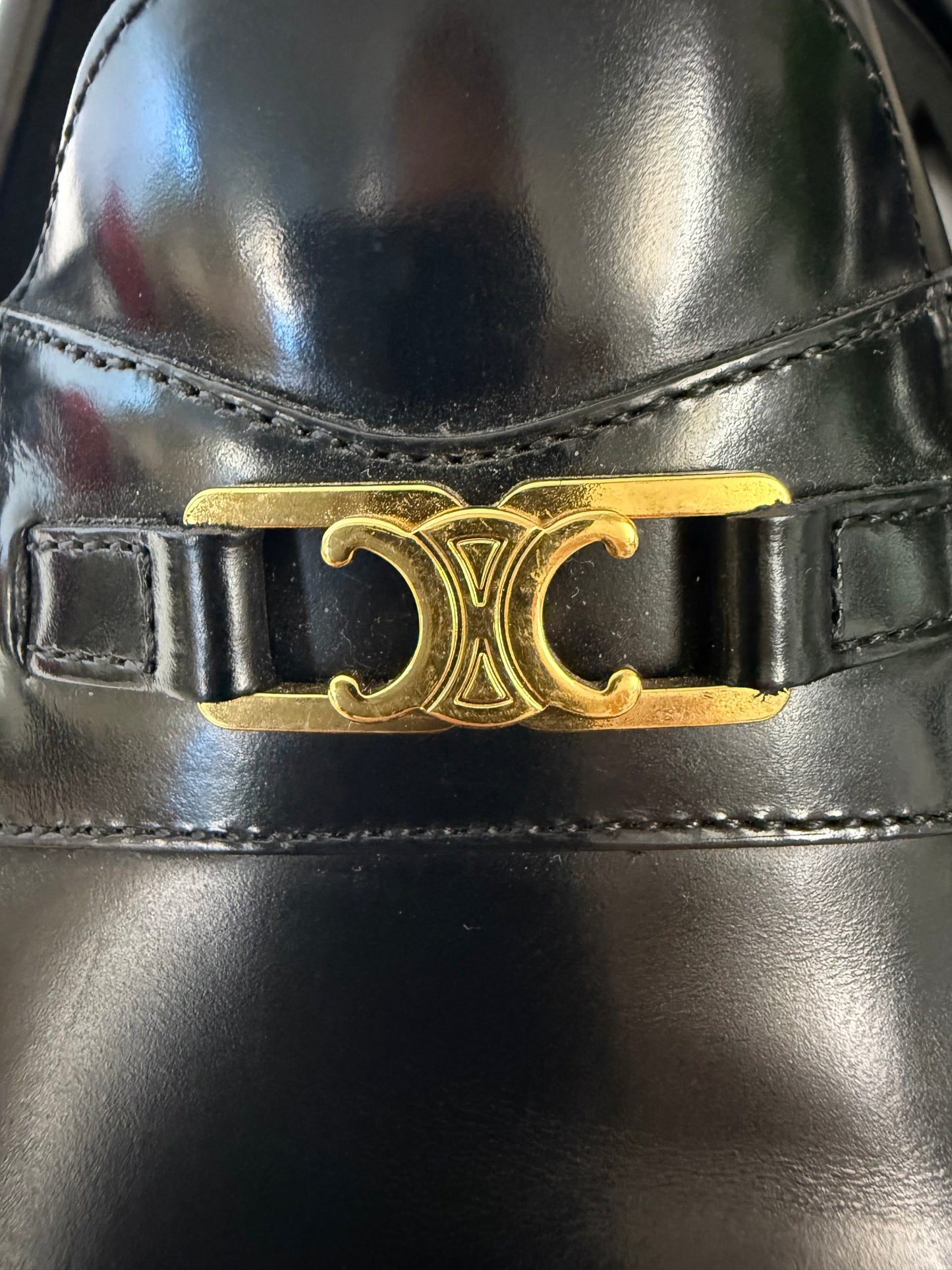 Celine luco triomophe black loafers (pre-owned)