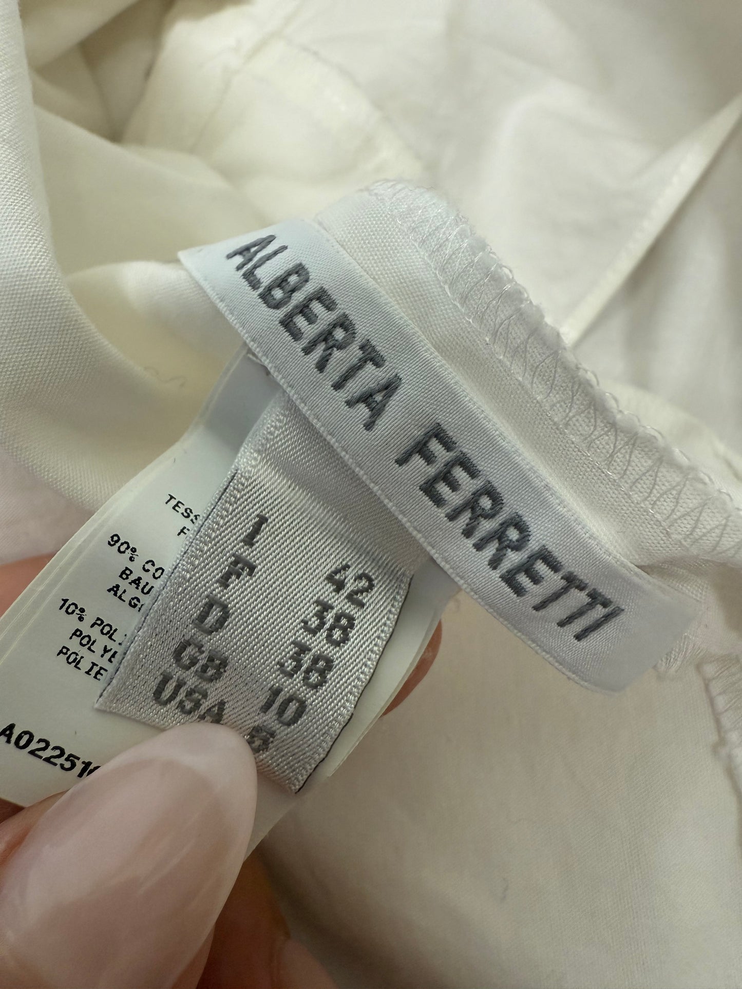Alberta Ferretti white cotton top (pre-owned)