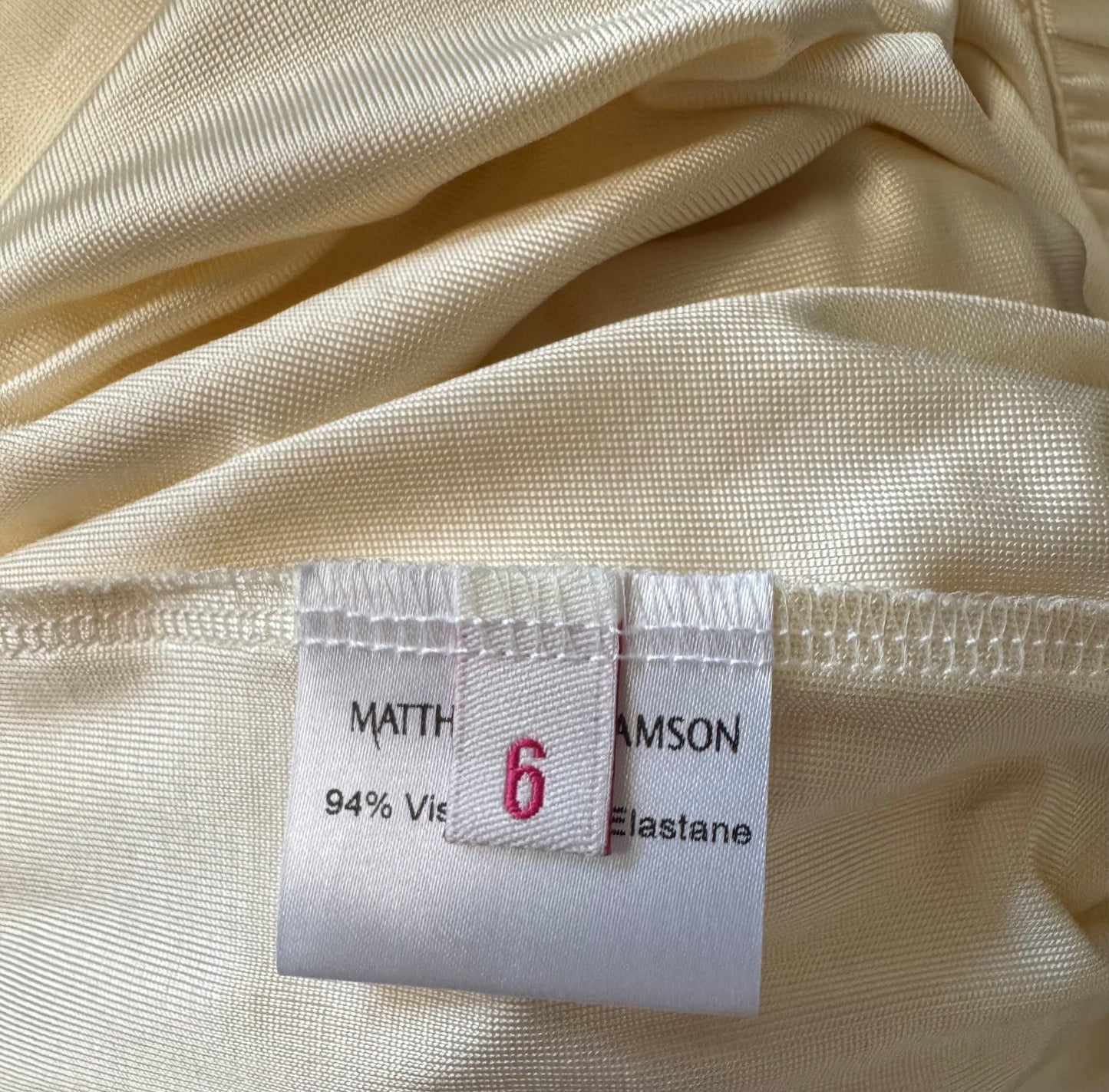 Matthew Williamson Cream slinky maxi dress (pre-owned)