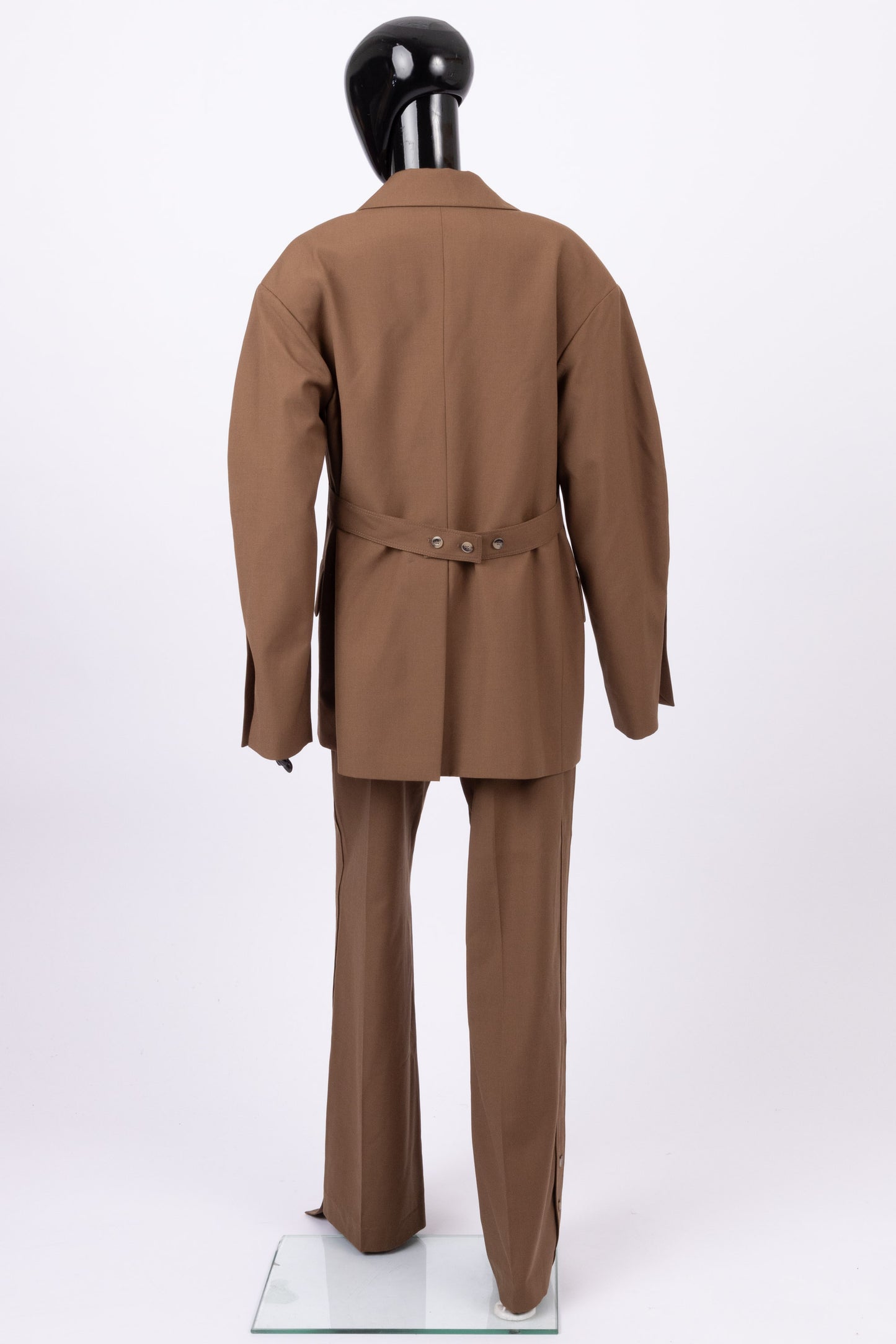 Nanushka brown merit woven blazer and suit trousers (pre-owned)