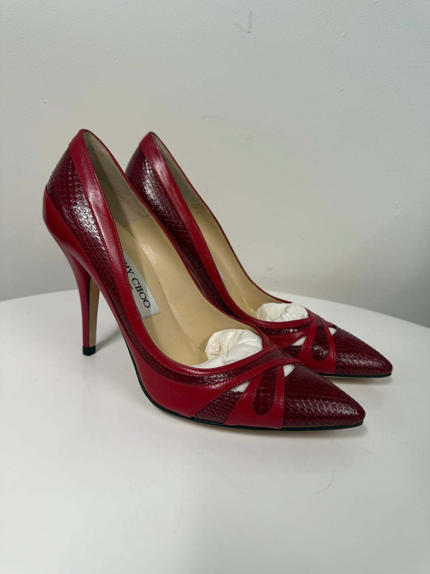 Jimmy Choo red 072DEE pumps (pre-owned)