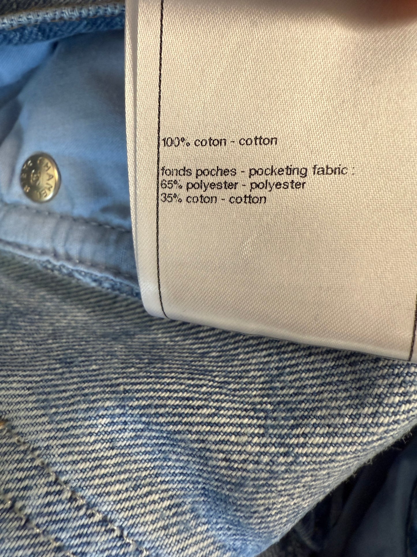 Chanel CC Printed logo denim jeans (pre-owned)