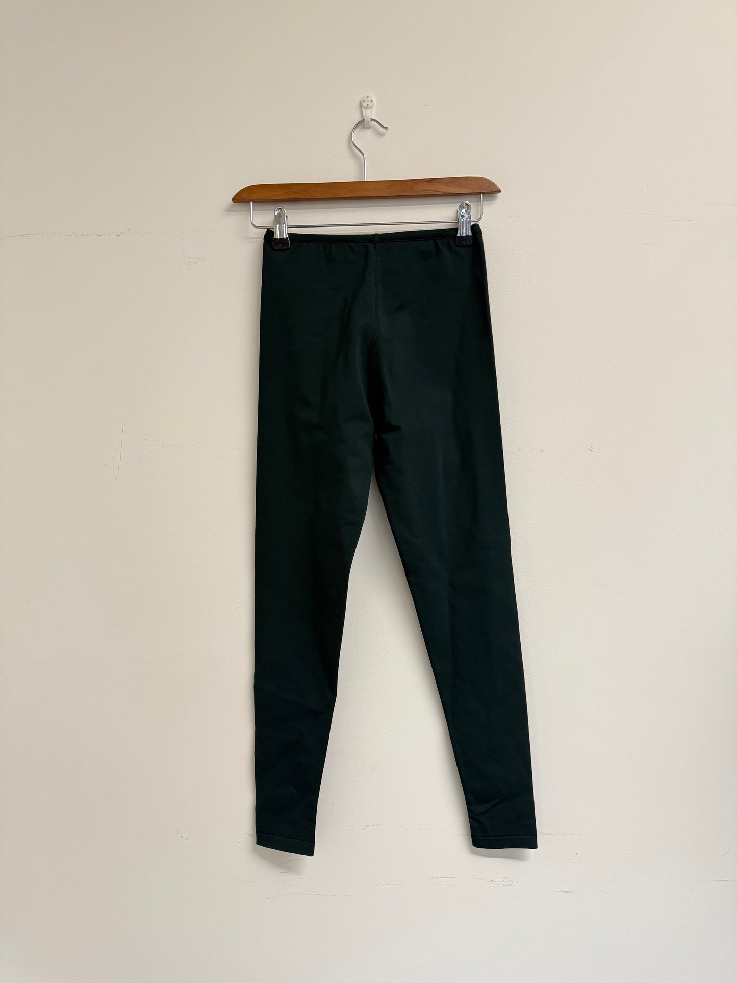 Alaïa dark green leggings (pre-owned)