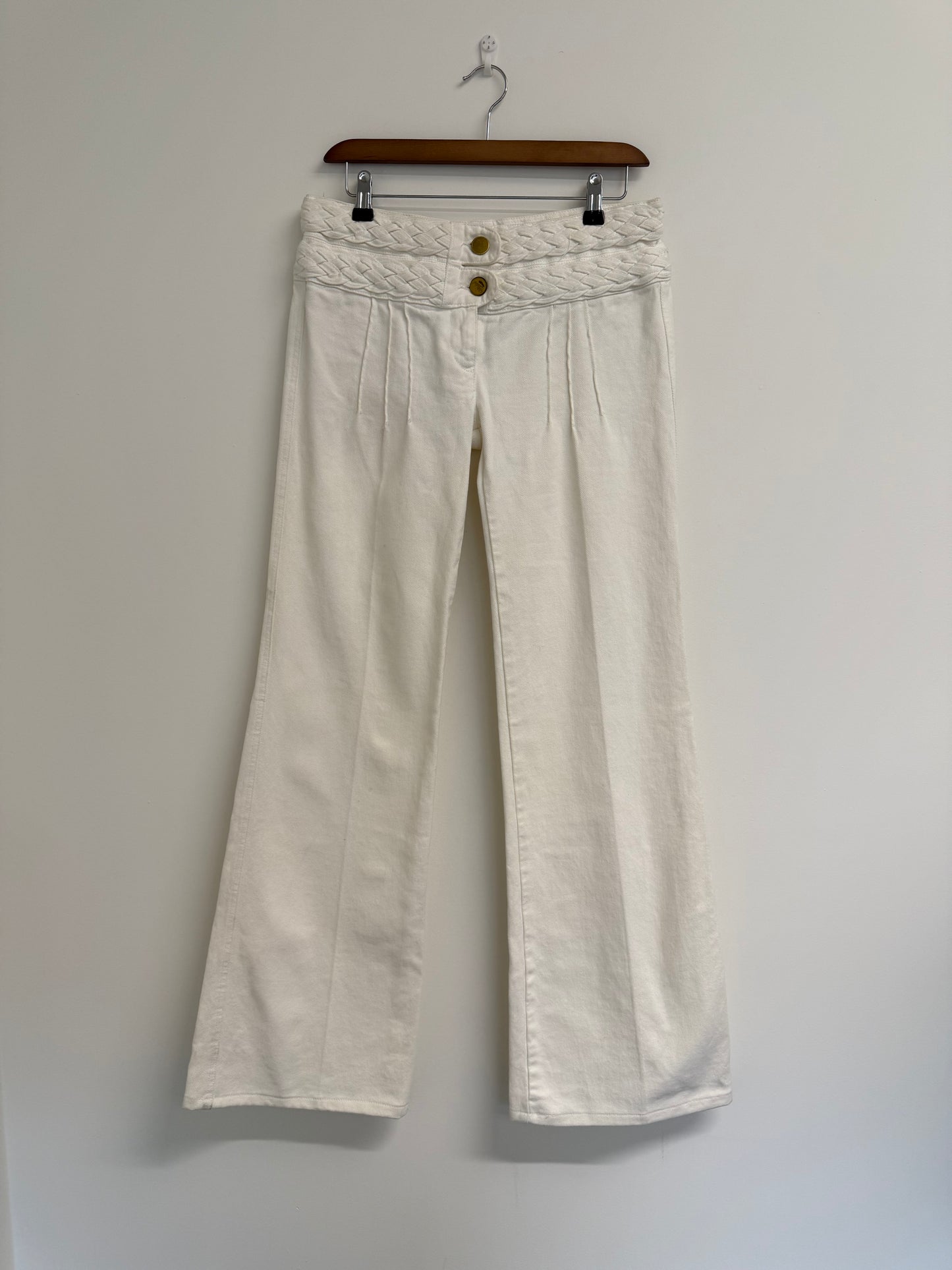 Chloe White braided jeans (pre-owned)