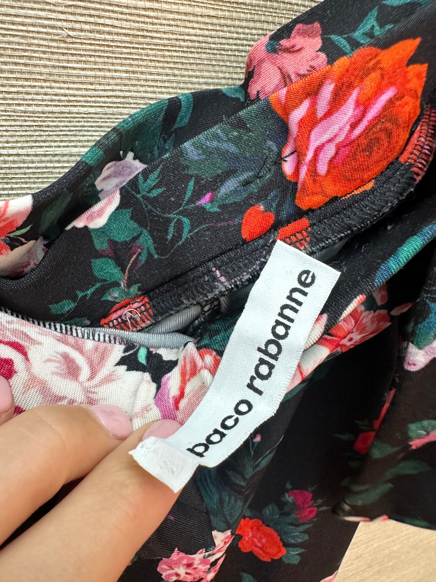 Paco Rabanne floral-print straight trousers (pre-owned)