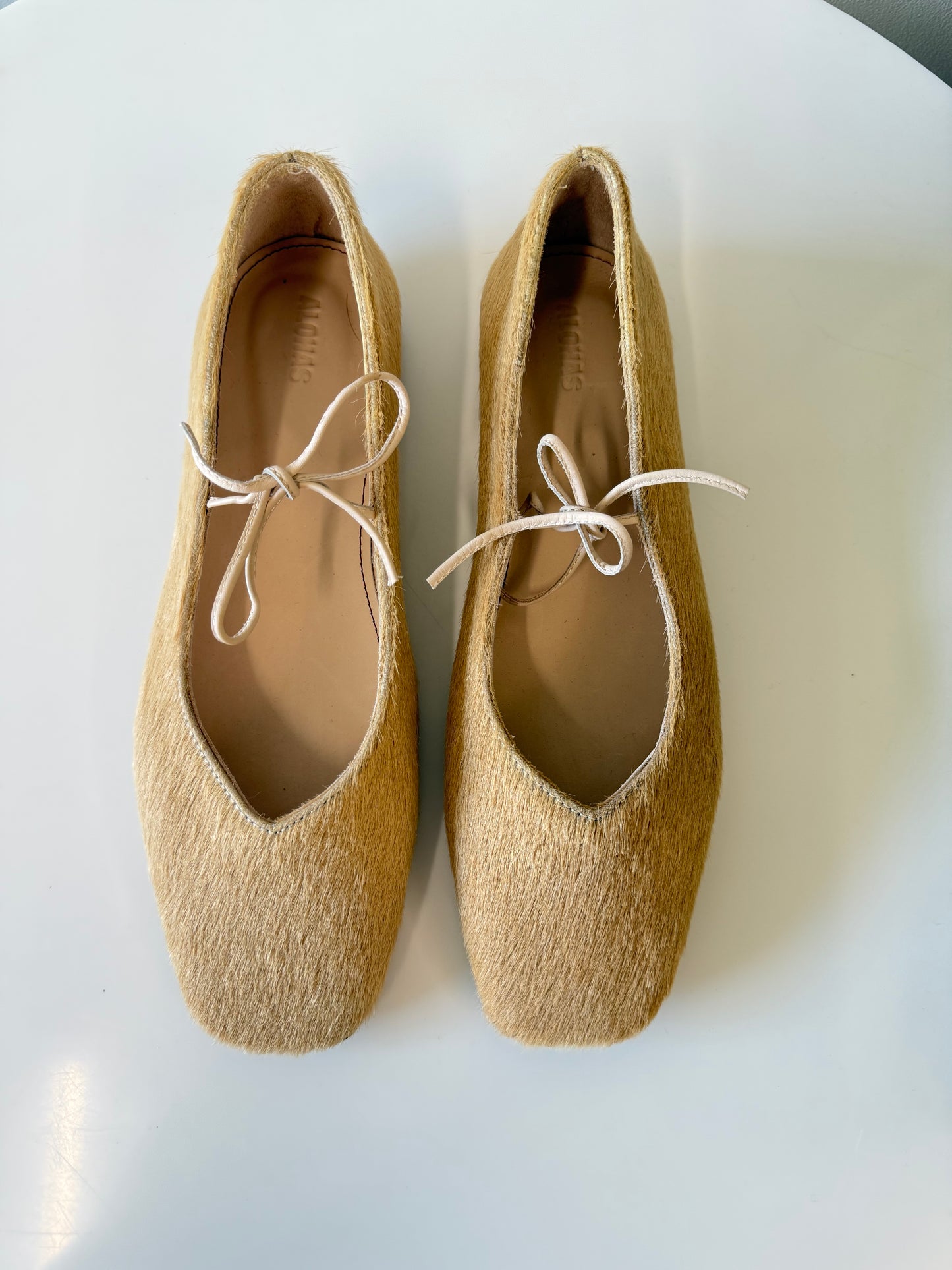 Alohas pony skin leder ballerinas (pre-owned)