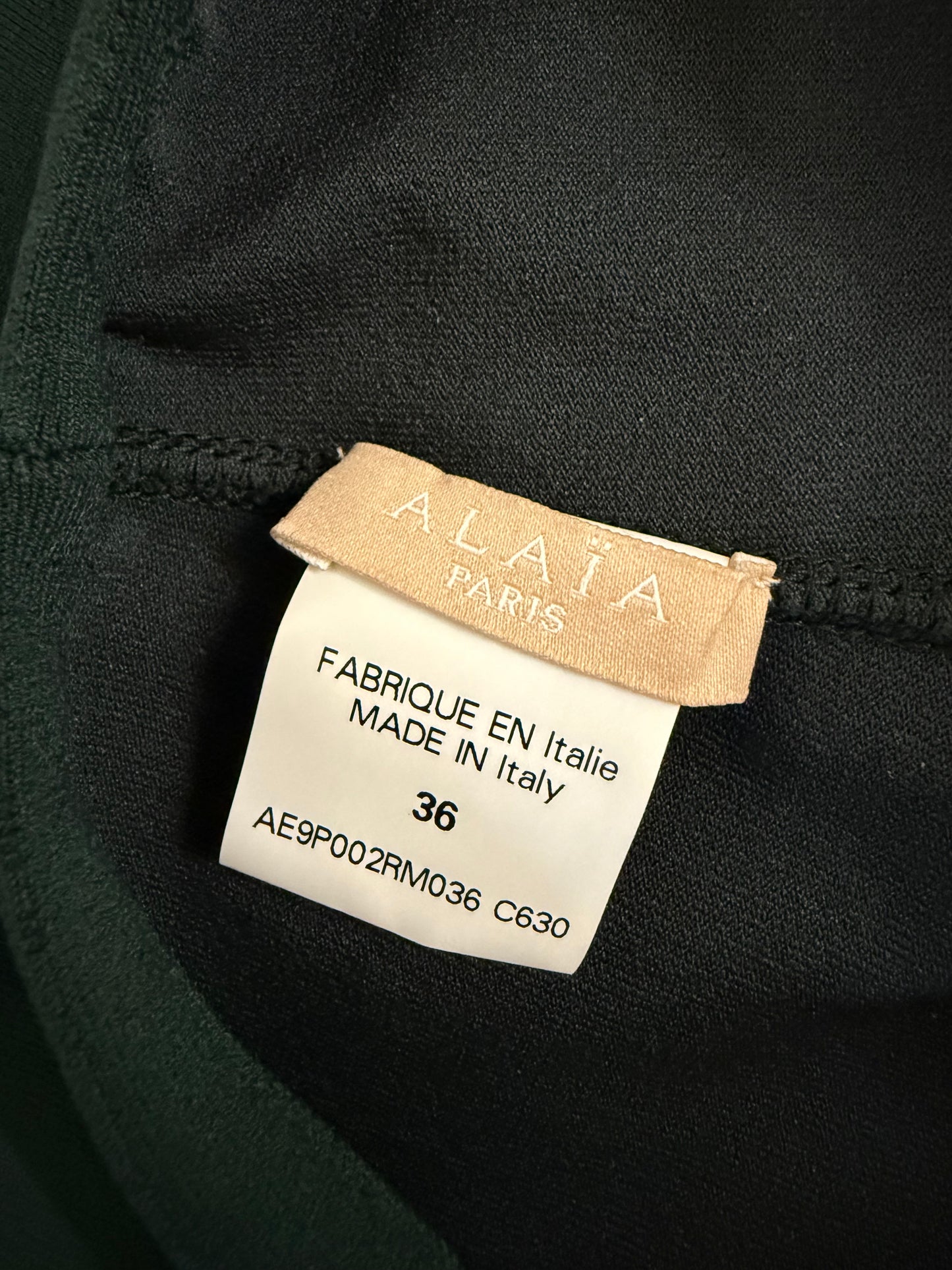 Alaïa dark green leggings (pre-owned)