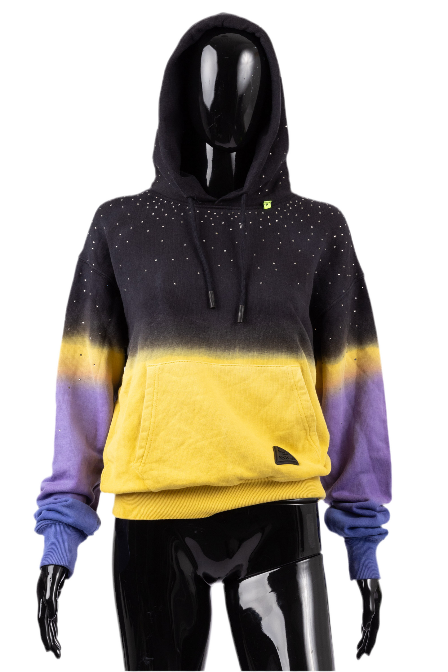 Off-White Ombre Embellished Cotton Jersey Hoodie (pre-owned)