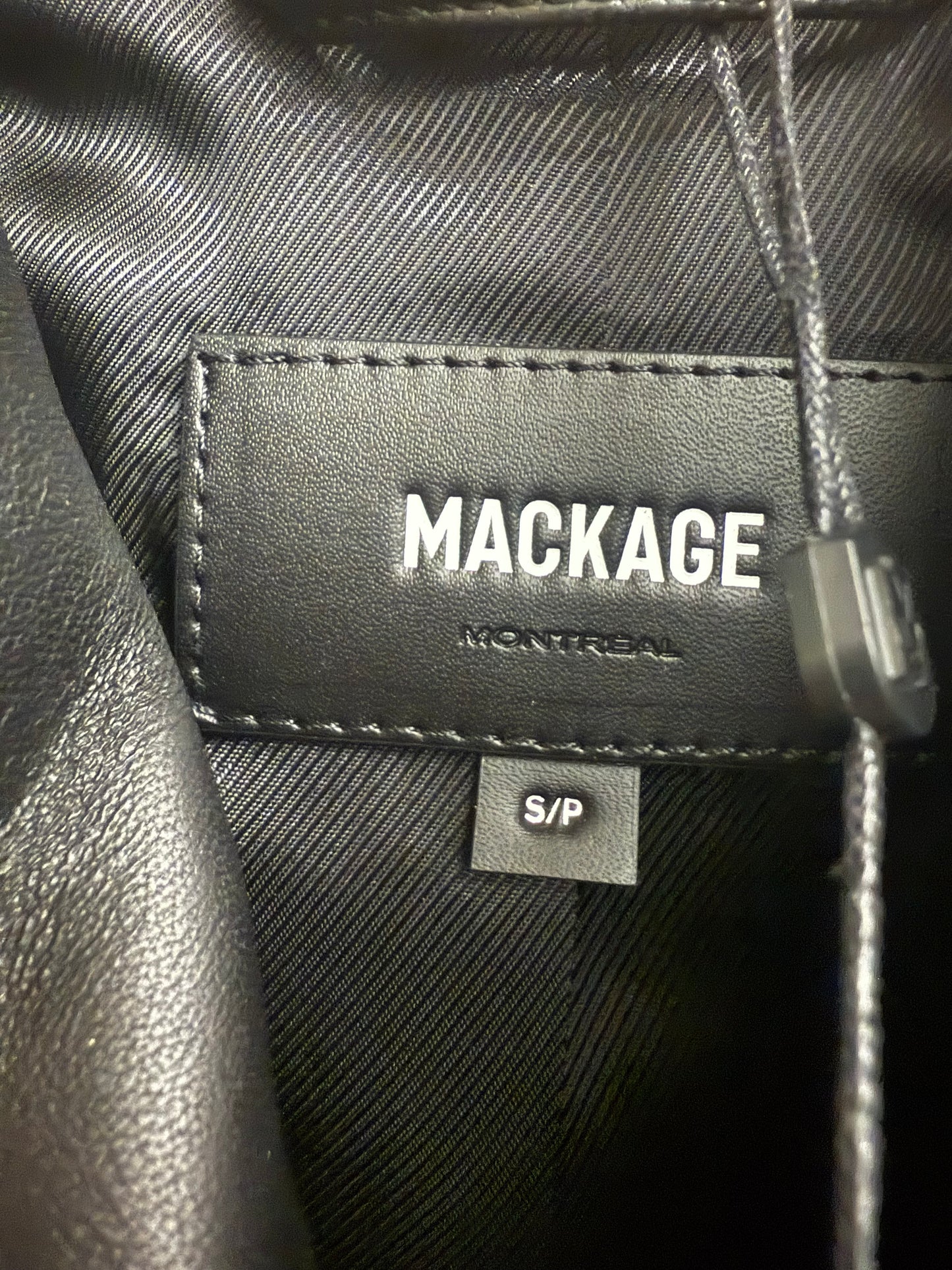 Mackage black maxi leather trench (pre-owned)