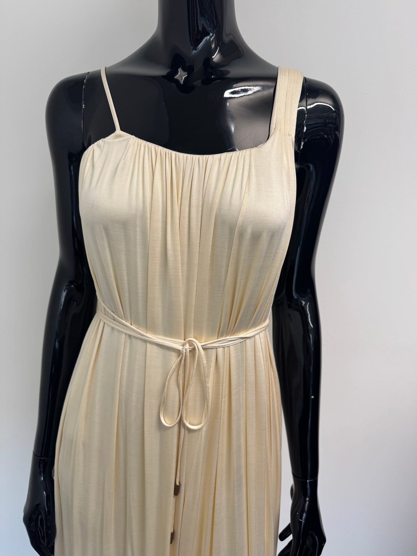 Matthew Williamson Cream slinky maxi dress (pre-owned)