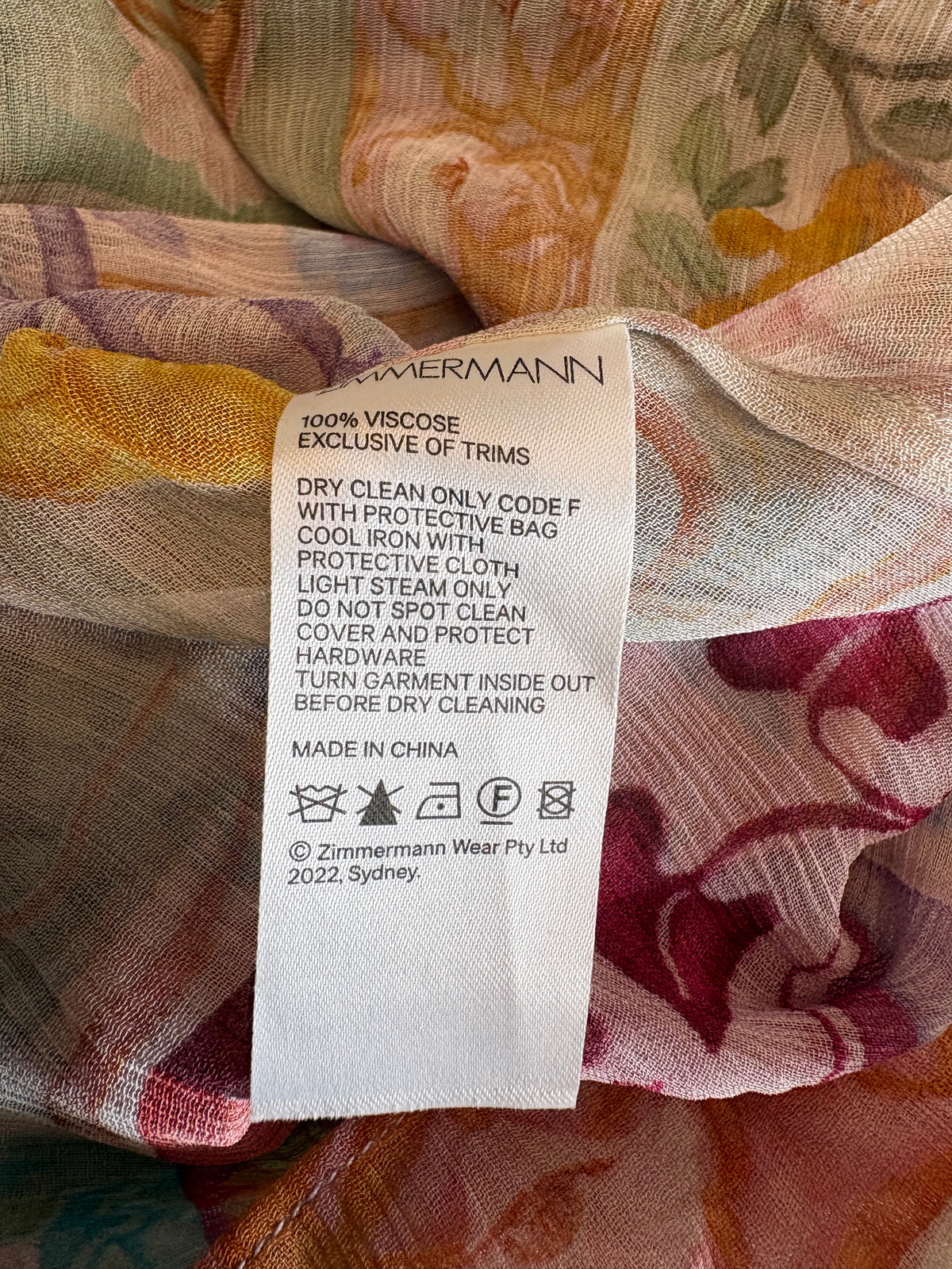 Zimmermann Cosmic Patchwork Print Voile Midi Dress
