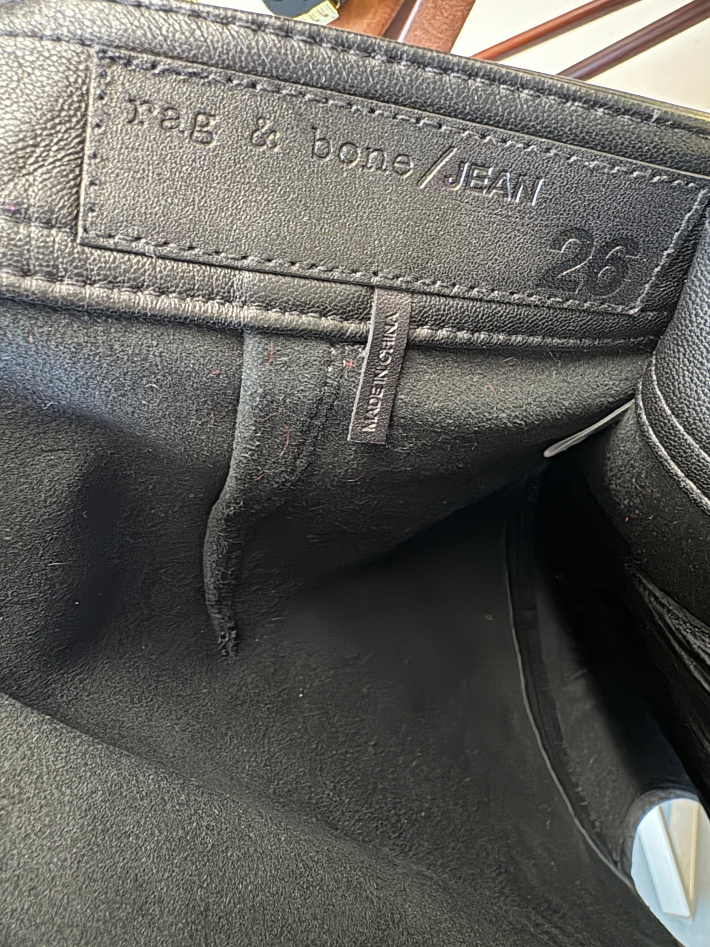 Rag & Bone Black Zip Front Leather Skirt