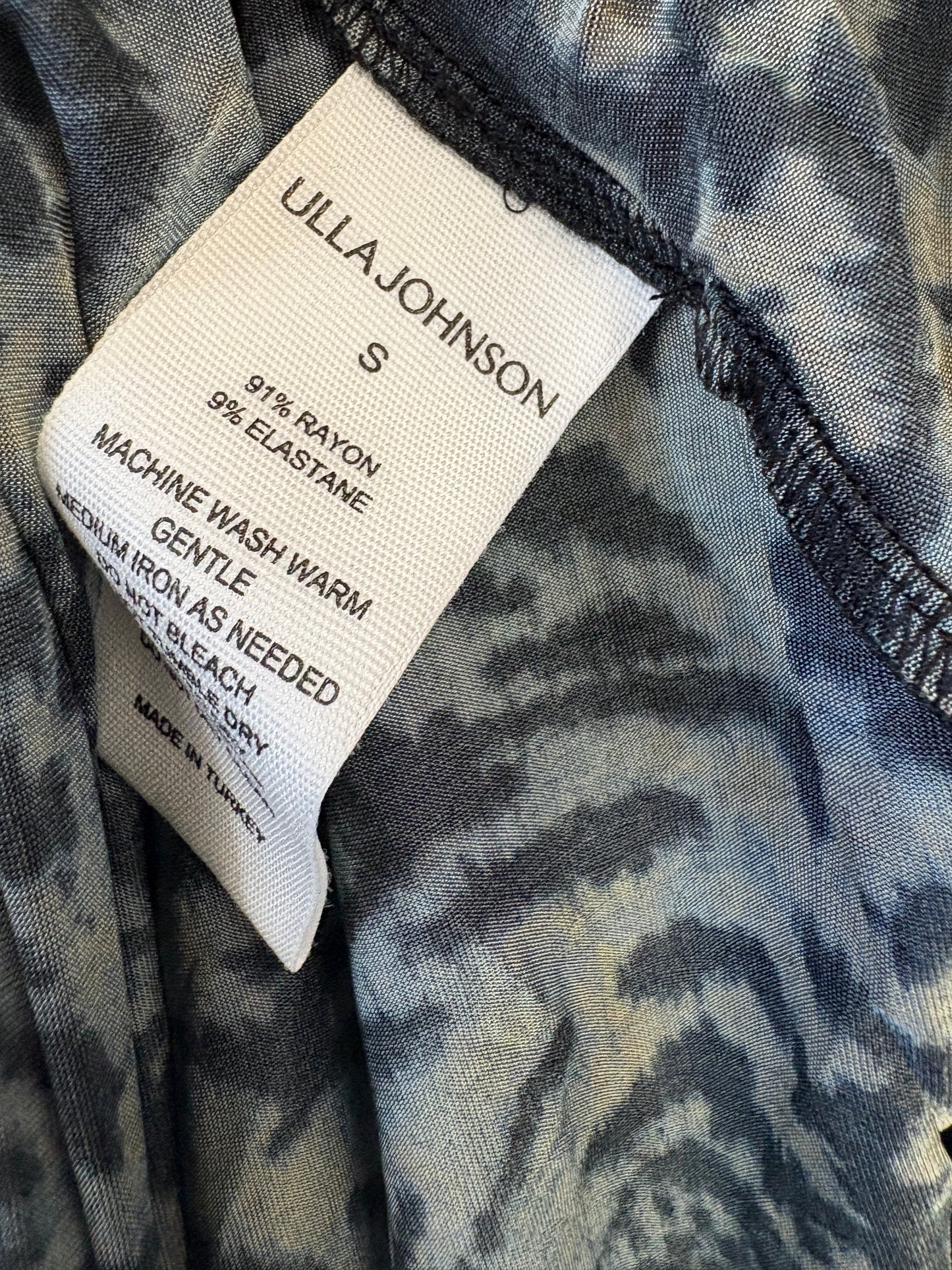 Ulla Johnson Koa Ruched Printed Turtleneck Maxi Dress