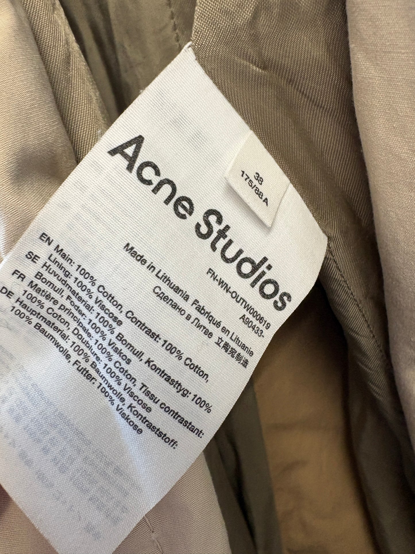 Acne Studios Two Tone Trench