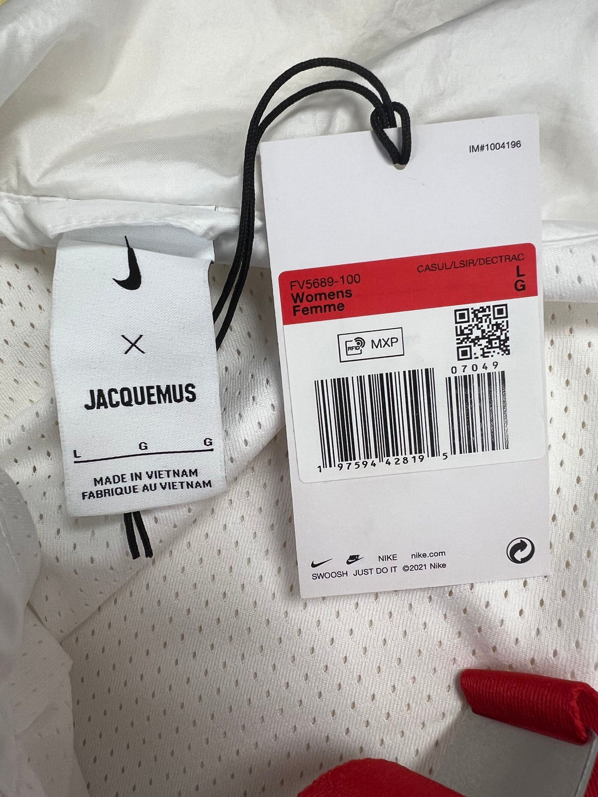 Jacquemus X Nike White Track Jacket