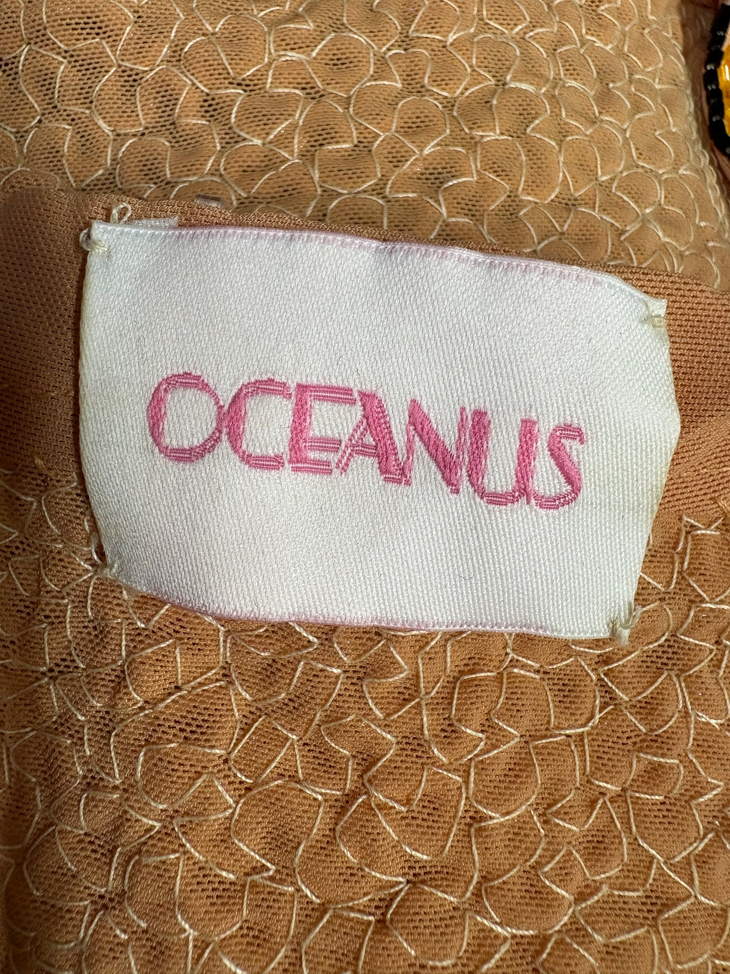 Oceanus Melodie Beaded Pink Top and Skirt Co-ord