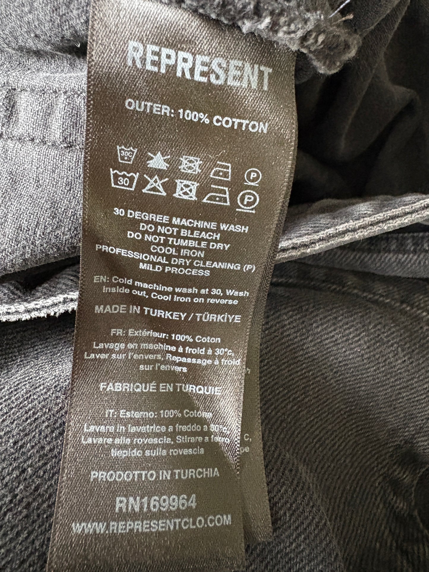 Represent Ovoid Jean Washed Black