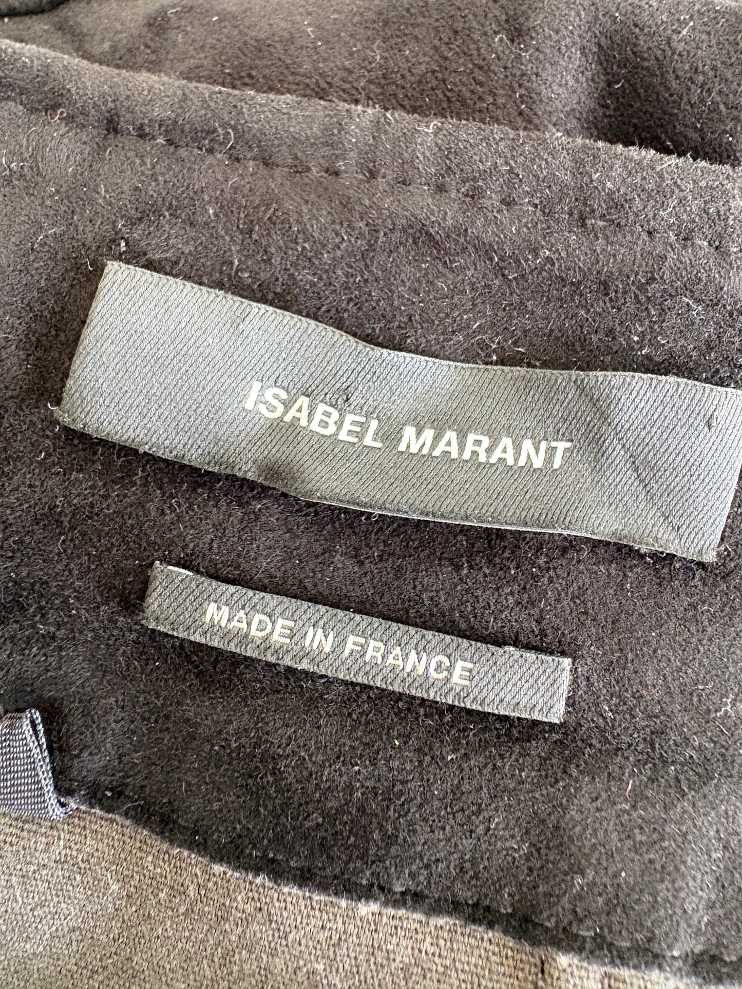 isabel Marant Black Suede Leather Skirt