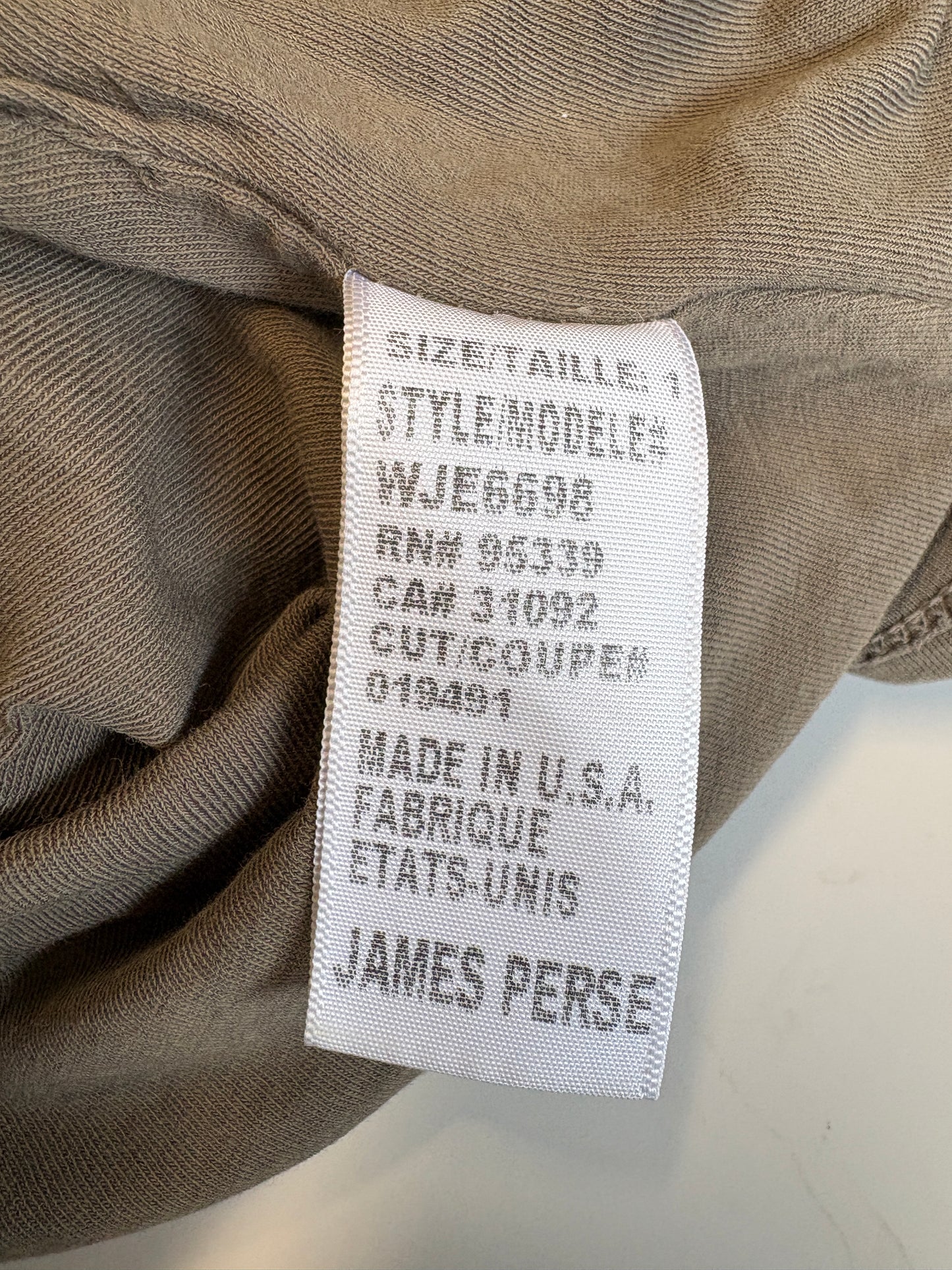 James Perse Khaki Ruched Tank Dress