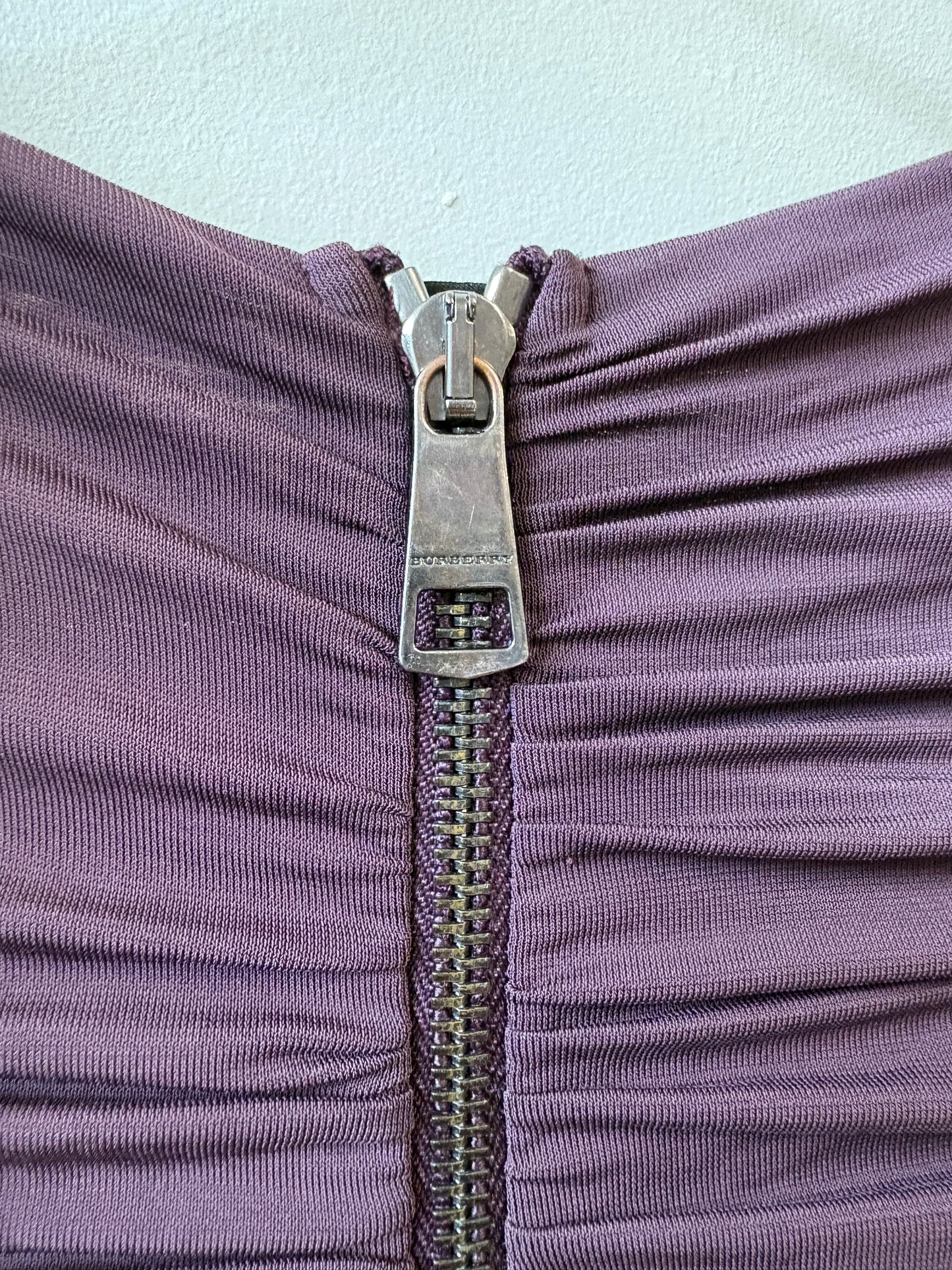 Burberry London Plum Ruched Bodycon Dress