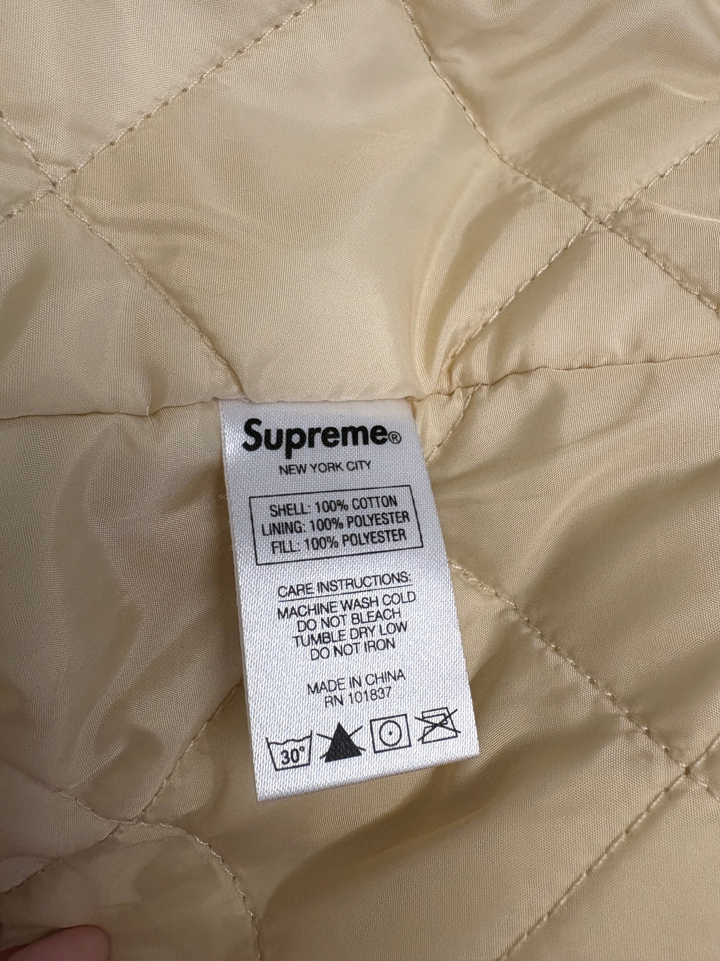 Supreme Cream Old English Varsity Jacket (pre-owned)