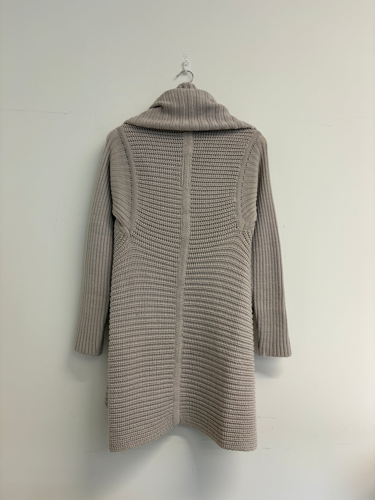 Rick Owens Taupe Chunky Merino Wool Cardigan (pre-owned)