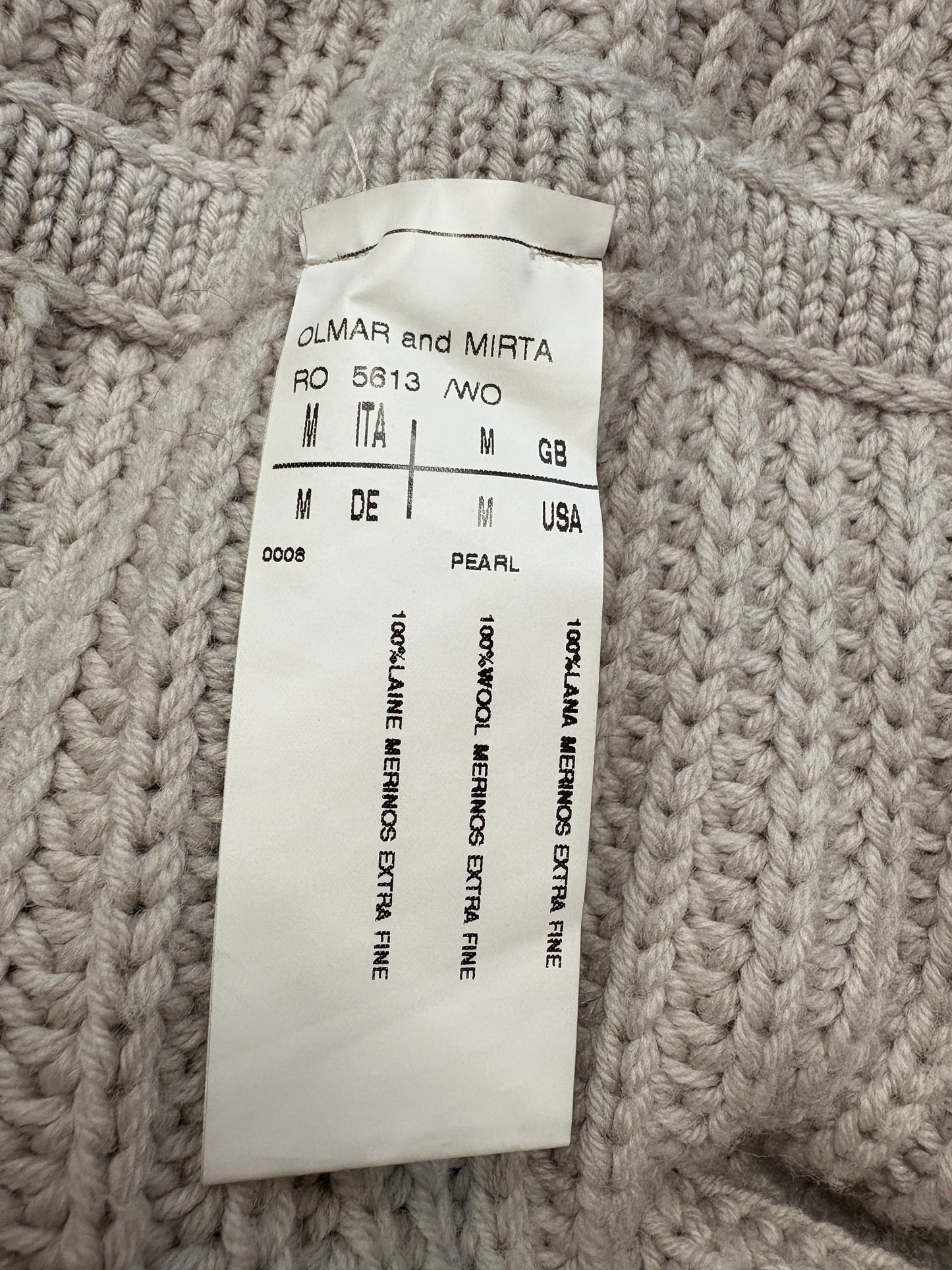 Rick Owens Taupe Chunky Merino Wool Cardigan (pre-owned)