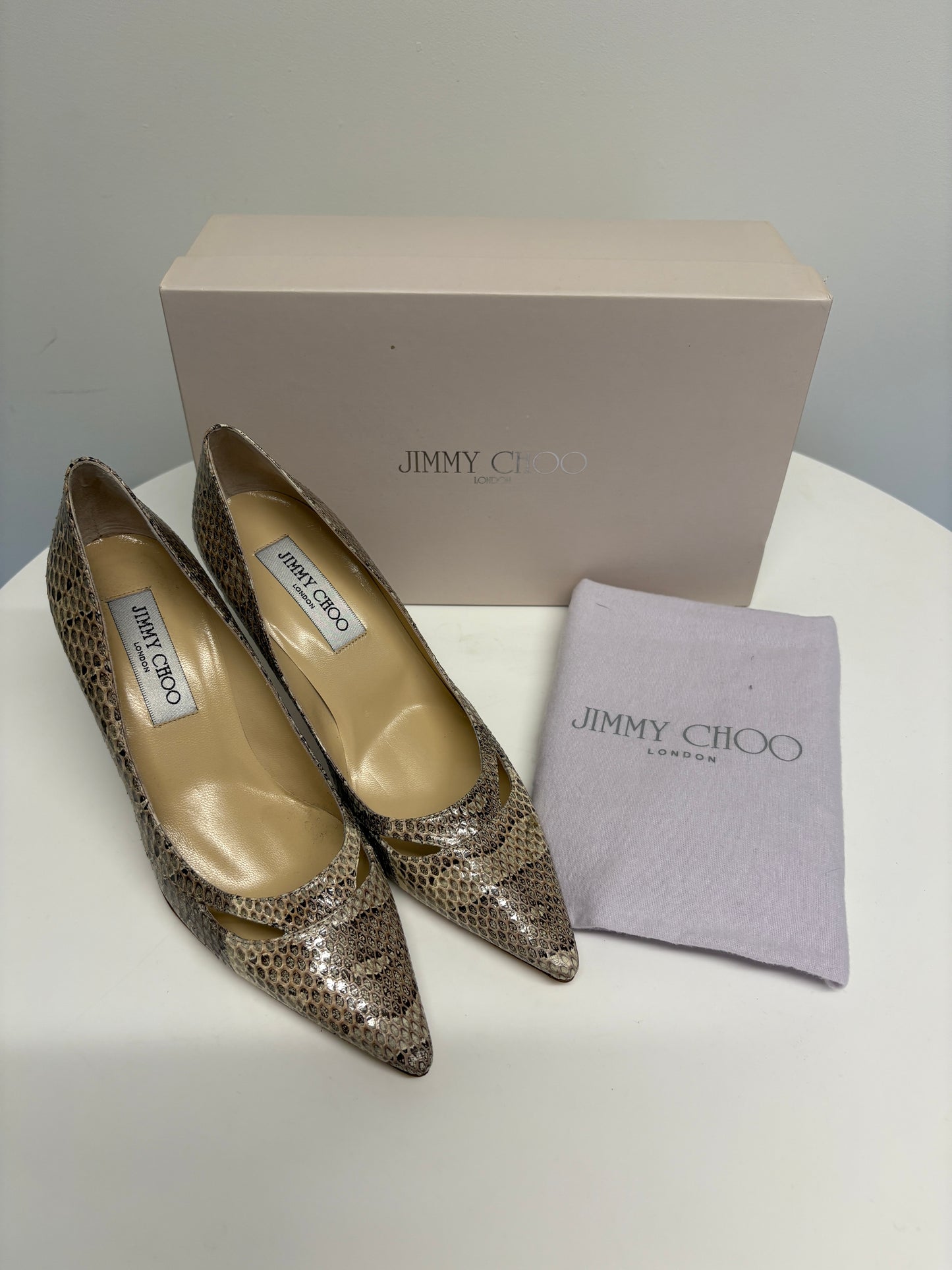 Jimmy Choo Margo Snake Pumps (pre-owned)