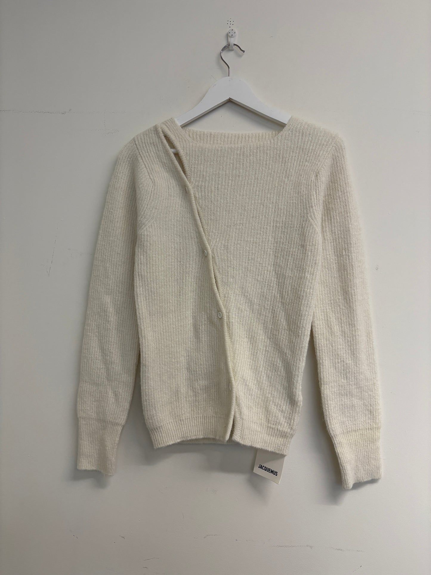Jacquemus Off White La Maille Pau Alpaca Knit Jumper (pre-owned)
