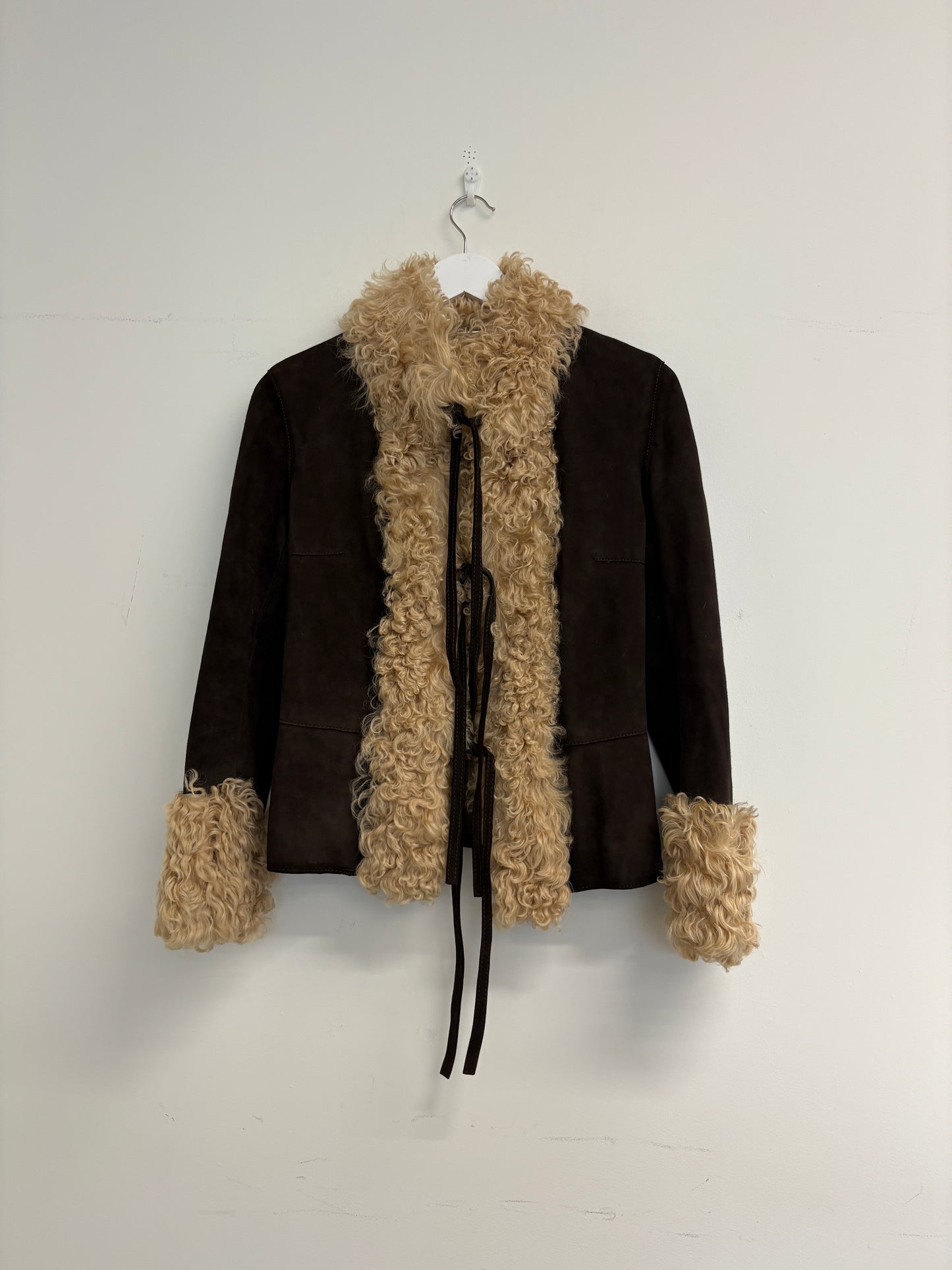 Dolce & Gabbana Brown Suede Jacket With Fur Trim (pre-owned)