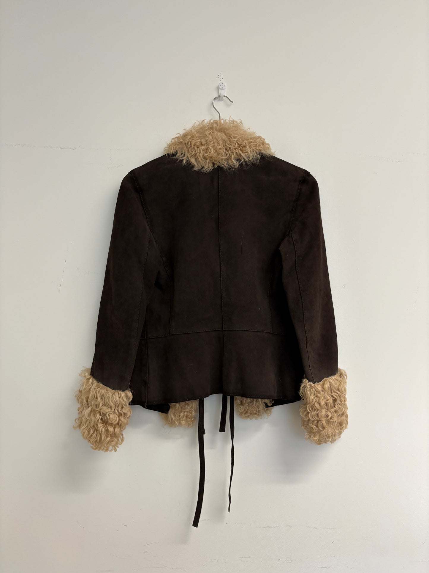 Dolce & Gabbana Brown Suede Jacket With Fur Trim (pre-owned)