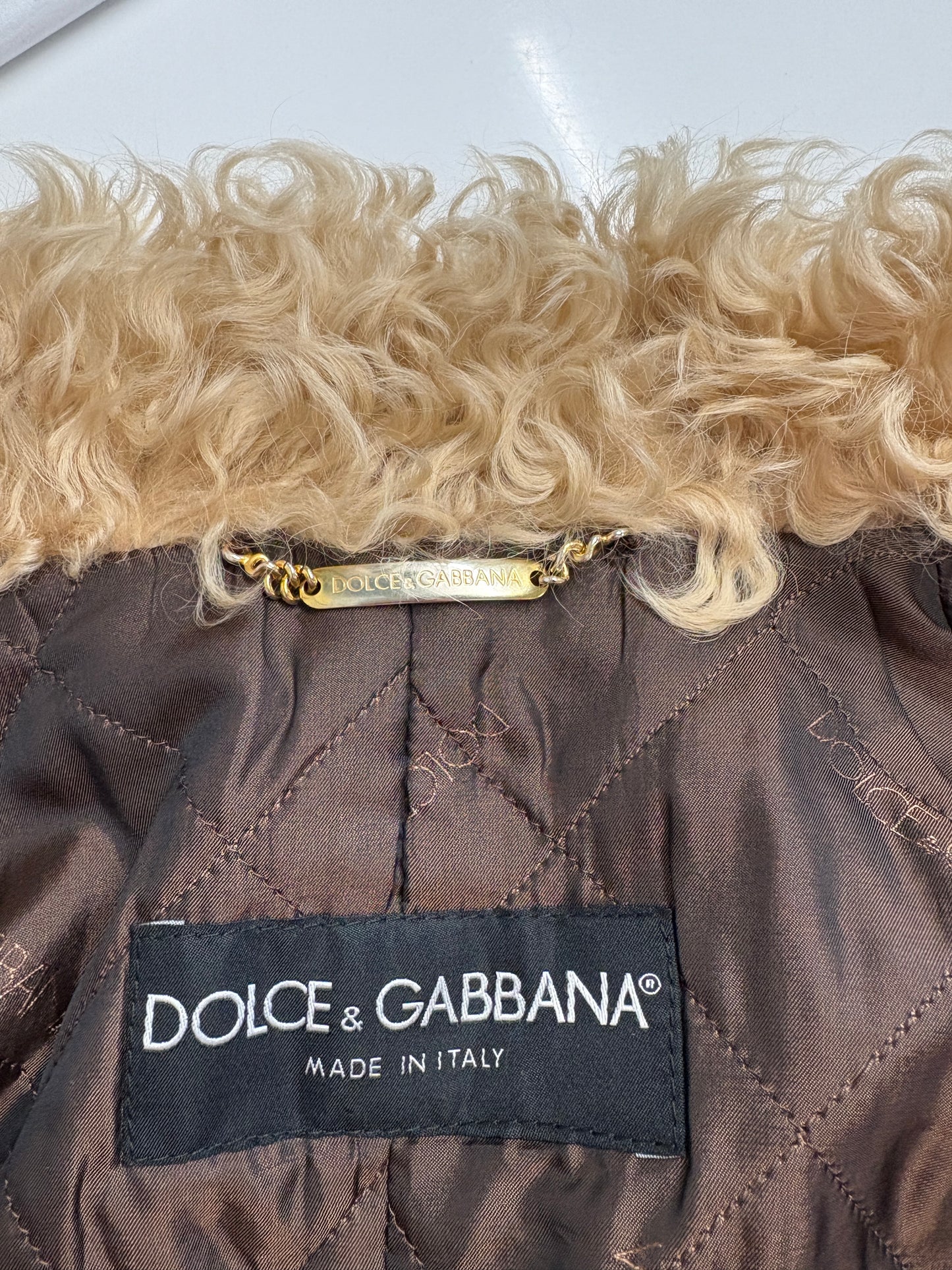 Dolce & Gabbana Brown Suede Jacket With Fur Trim (pre-owned)