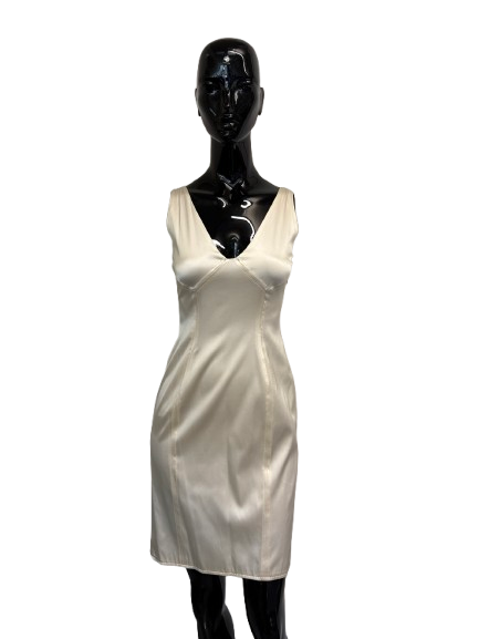 Roberto Cavalli Ivory Lace Up Bodycon Mini Dress (pre-owned)