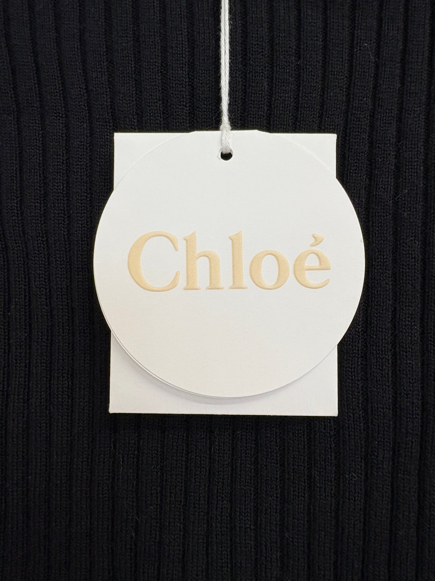Chloe Black Off Shoulder Knit Top (pre-owned)